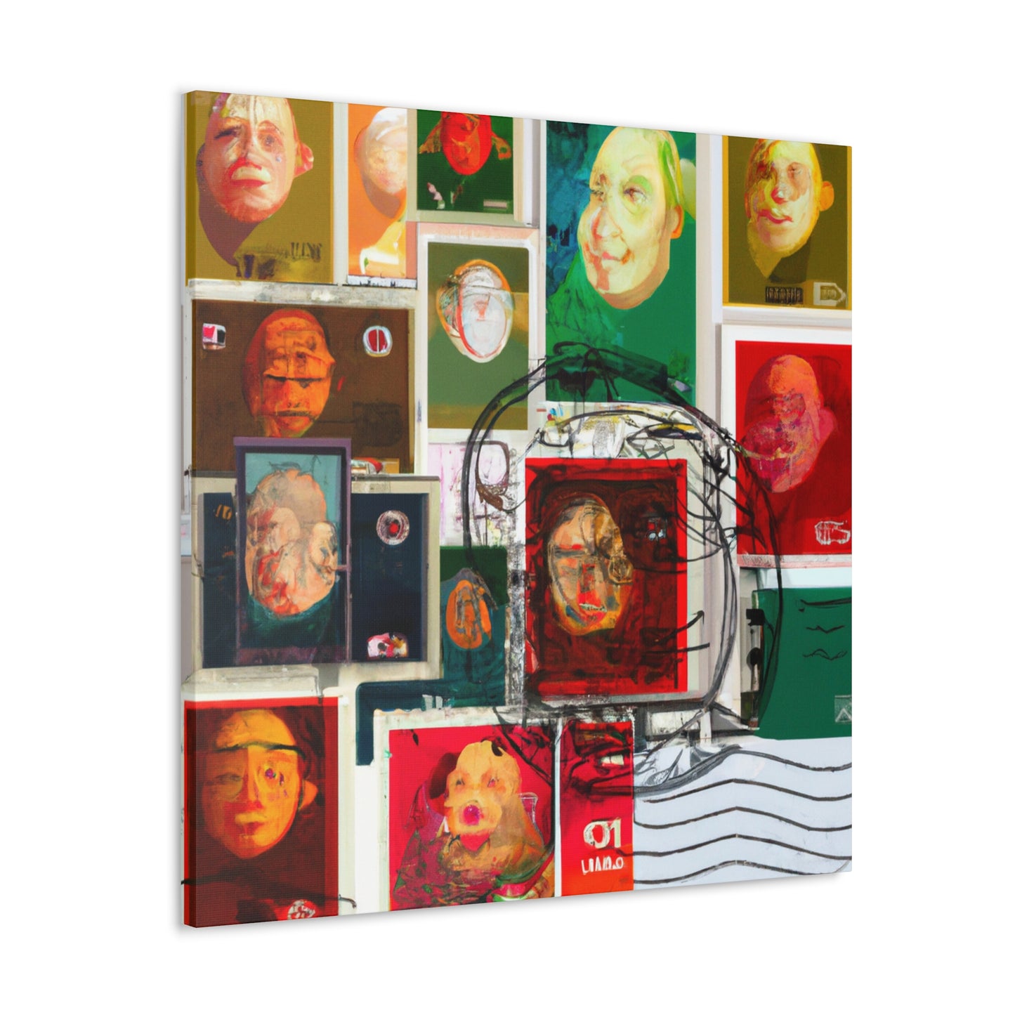 International Souvenir Stamp Series - Postage Stamp Collector Canvas Wall Art