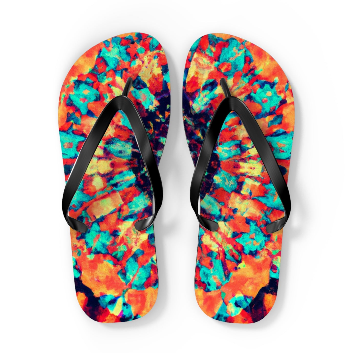 Ebeneezer Footman. - Psychedelic Trippy Flip Flop Beach Sandals