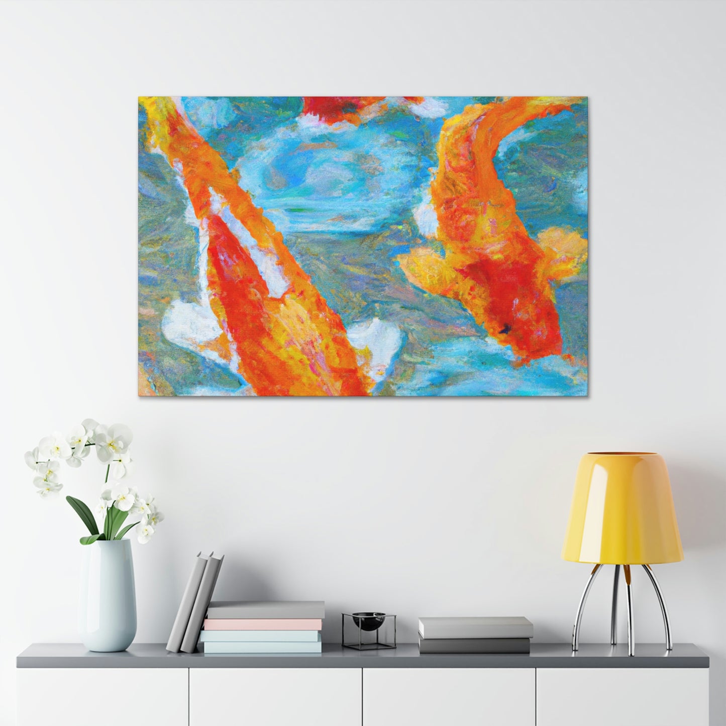 Gertrude the Bard - Koi Fish Canvas Wall Art