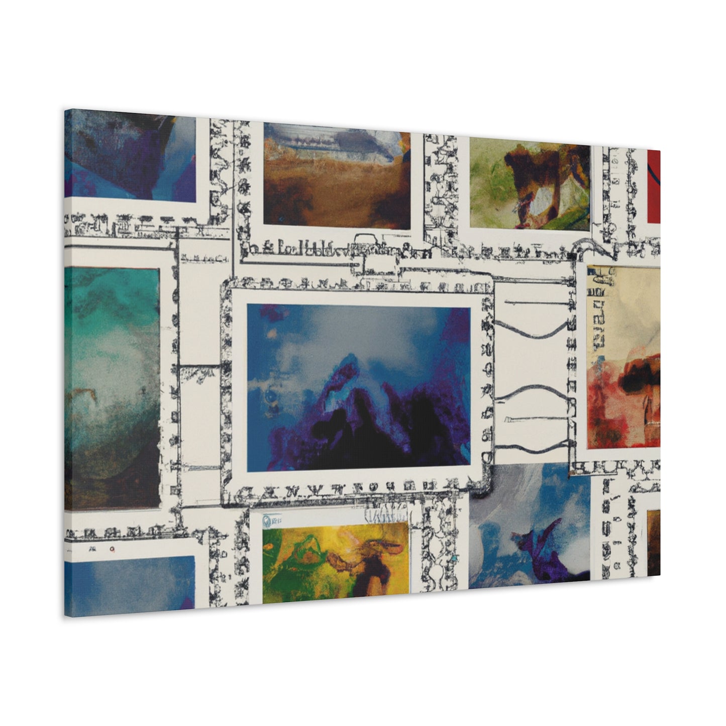 Worldwide Postage Expressions - Postage Stamp Collector Canvas Wall Art