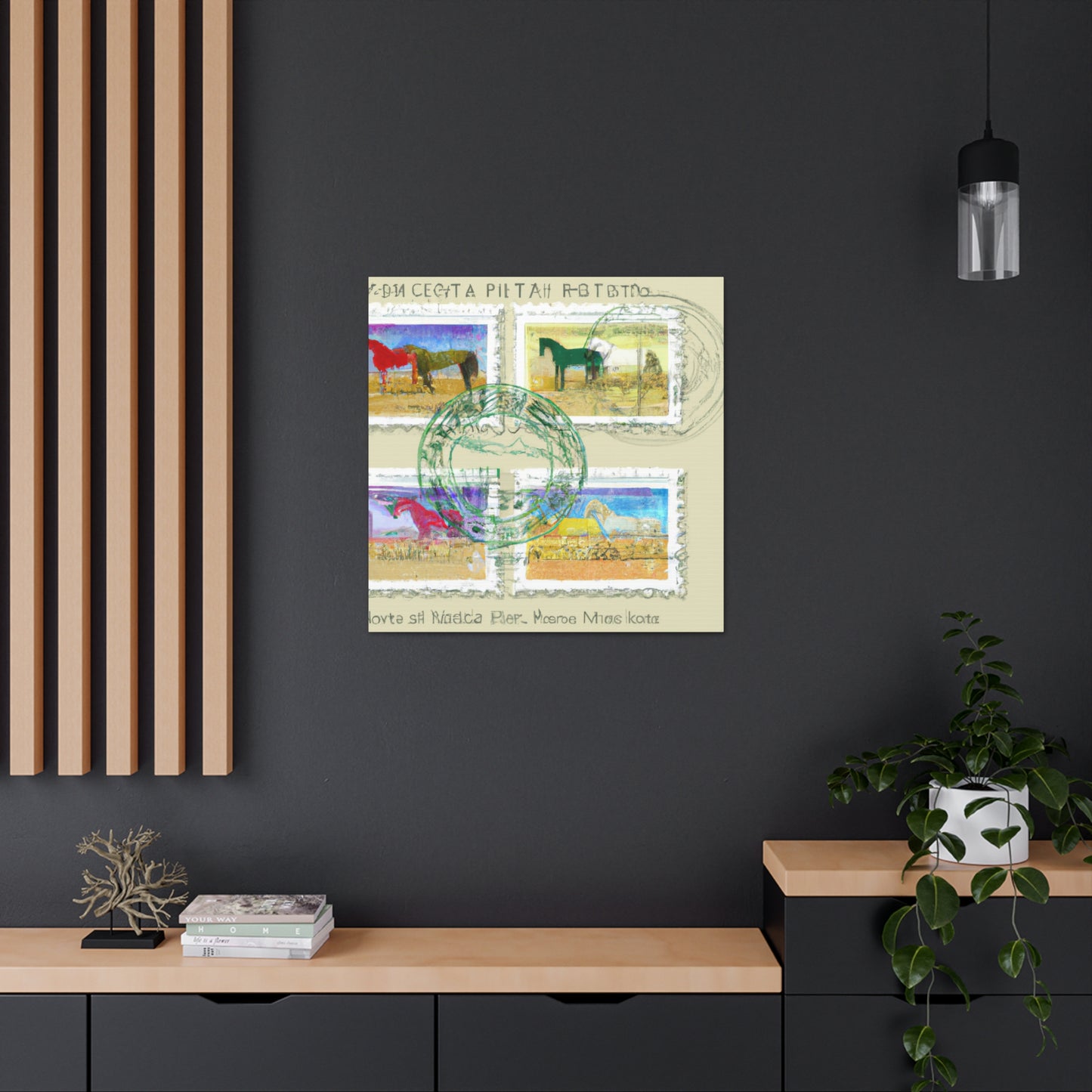 Cultural Celebrations Collection - Postage Stamp Collector Canvas Wall Art