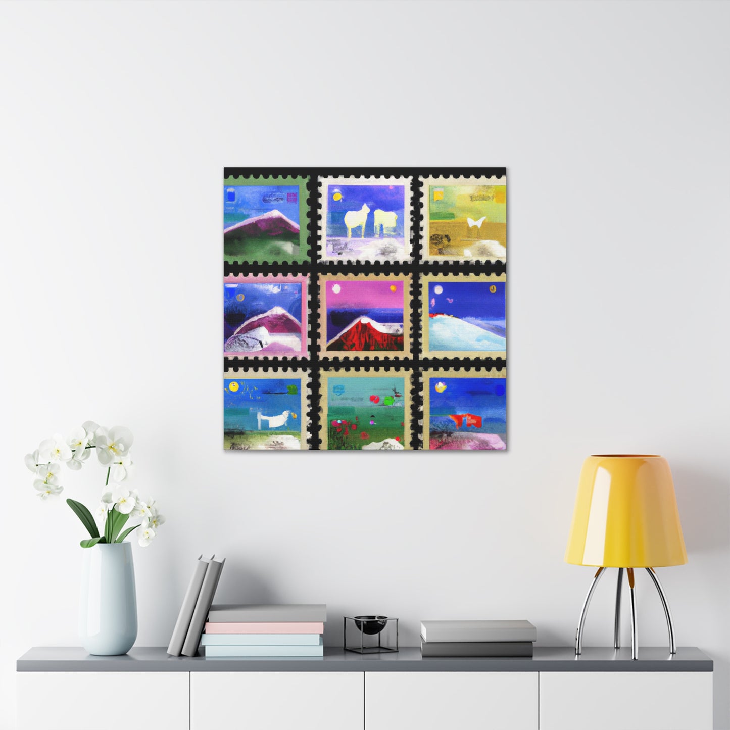 Global Postage Stamps - Postage Stamp Collector Canvas Wall Art