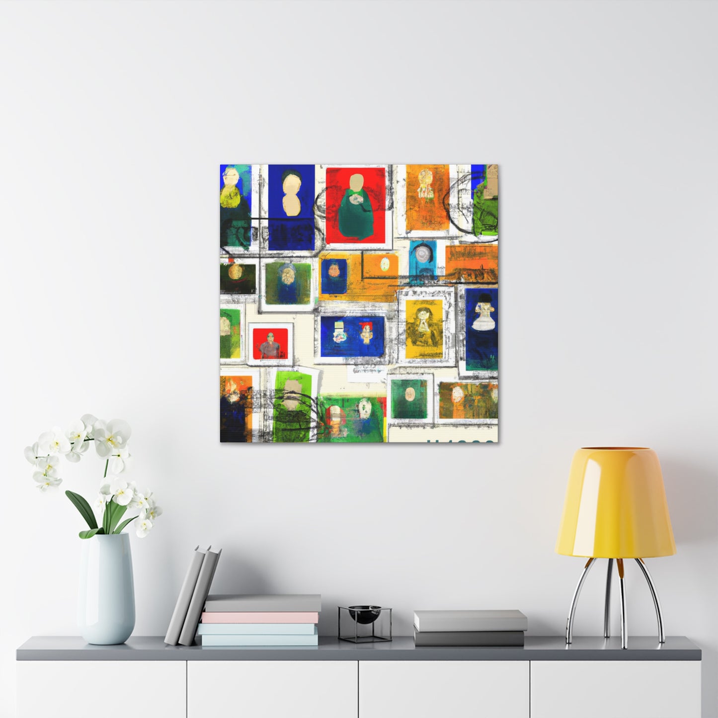 Global Wonders Collection - Postage Stamp Collector Canvas Wall Art