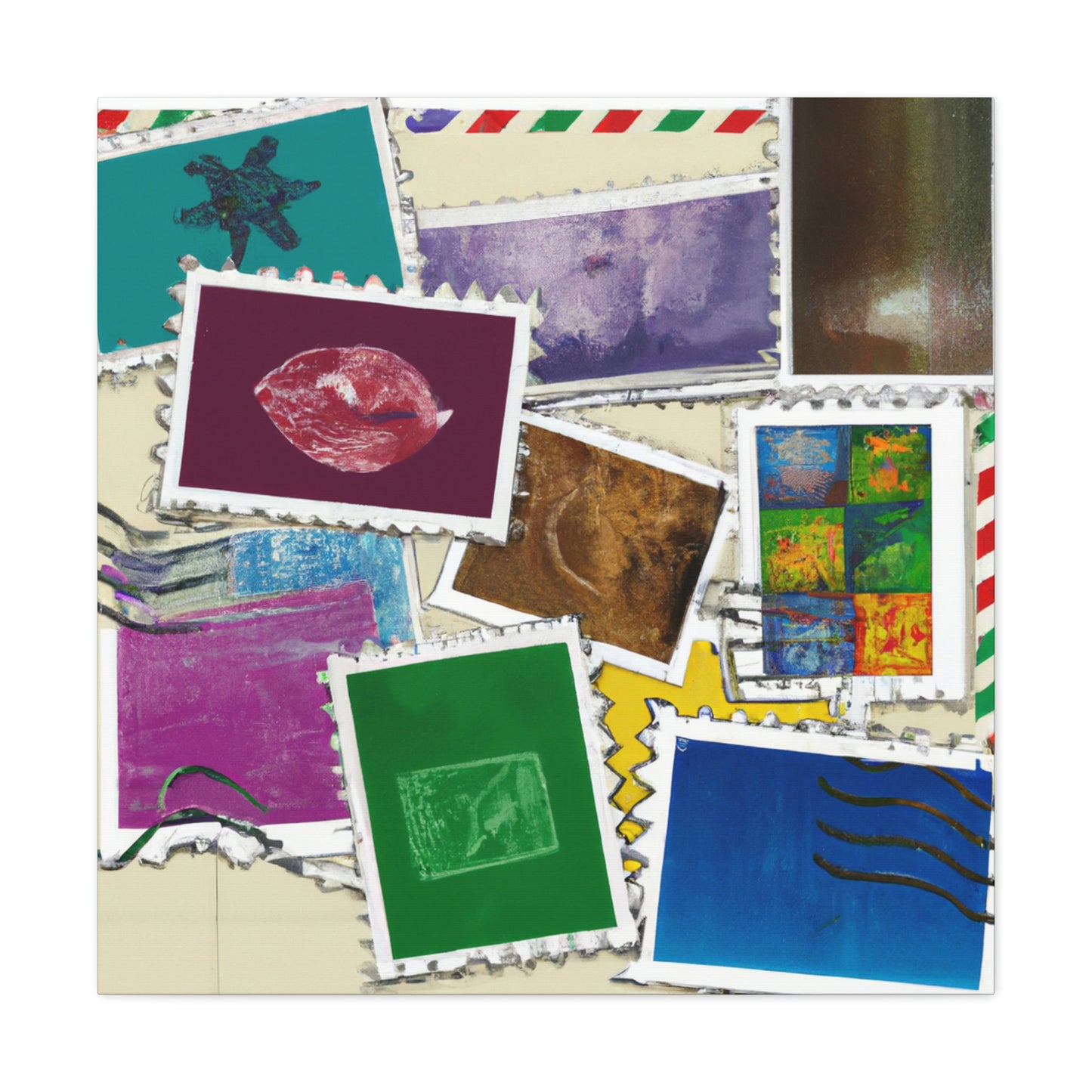 Heritage Stamps of the World. - Postage Stamp Collector Canvas Wall Art