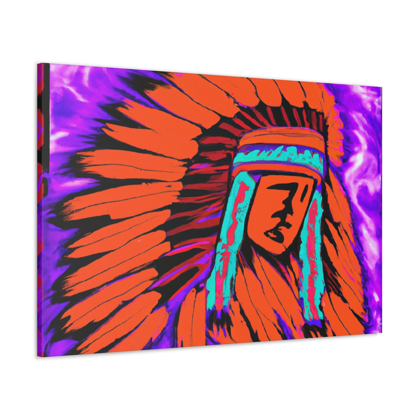 Tecumseh Brightstar - Native American Indian Canvas Wall Art