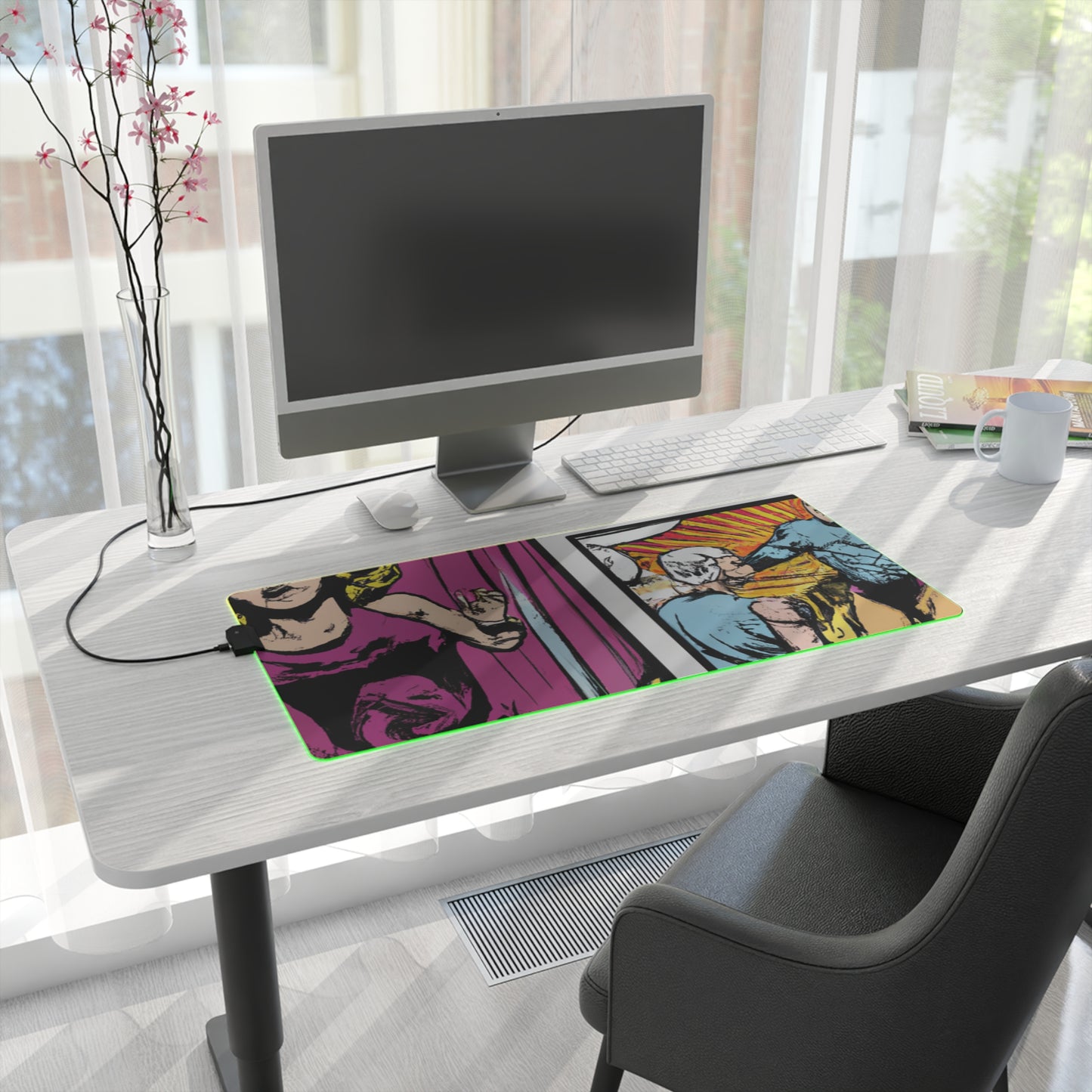 Dotty Duster - Comic Book Collector LED Light Up Gaming Mouse Pad