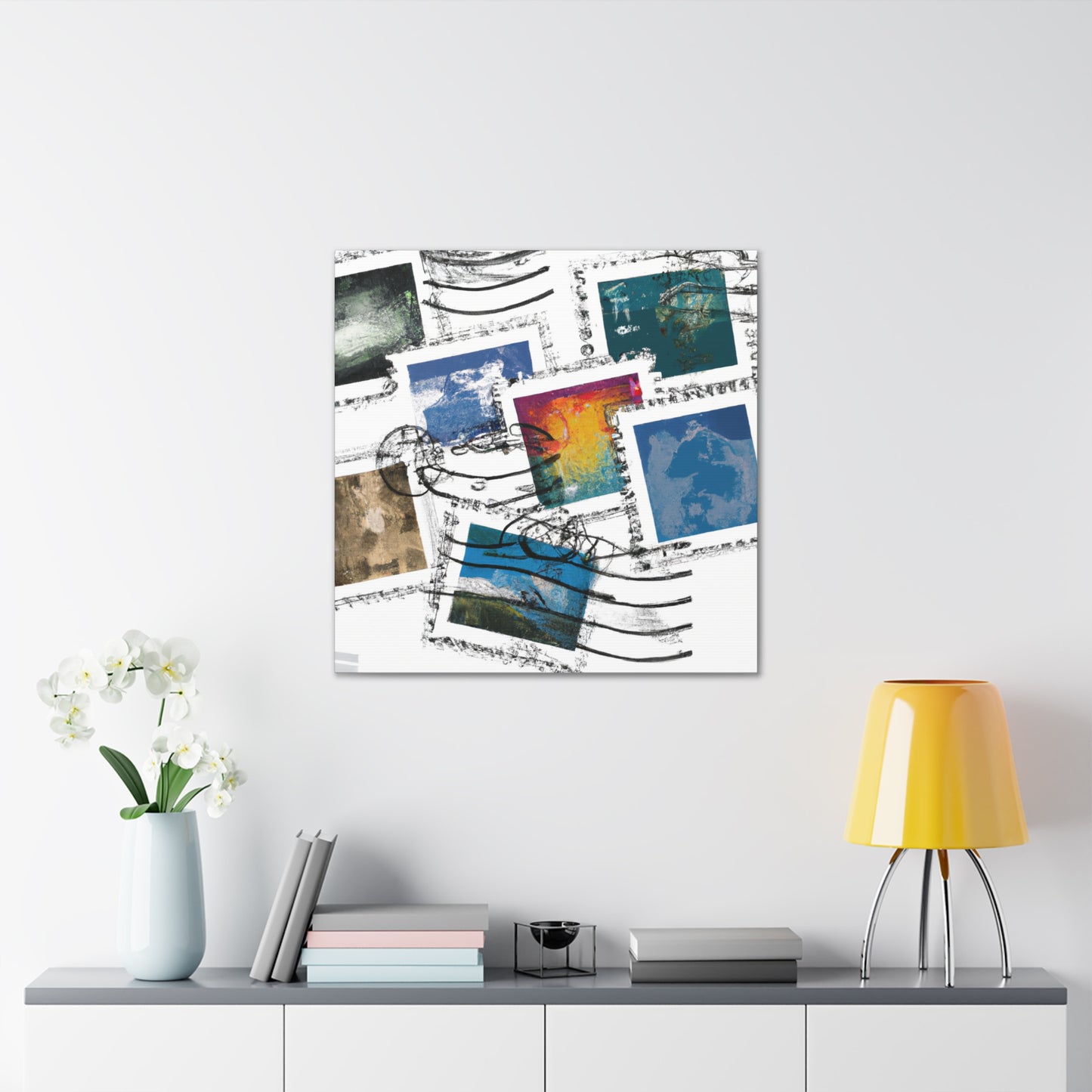 Global Heritage Forever Stamps - Postage Stamp Collector Canvas Wall Art