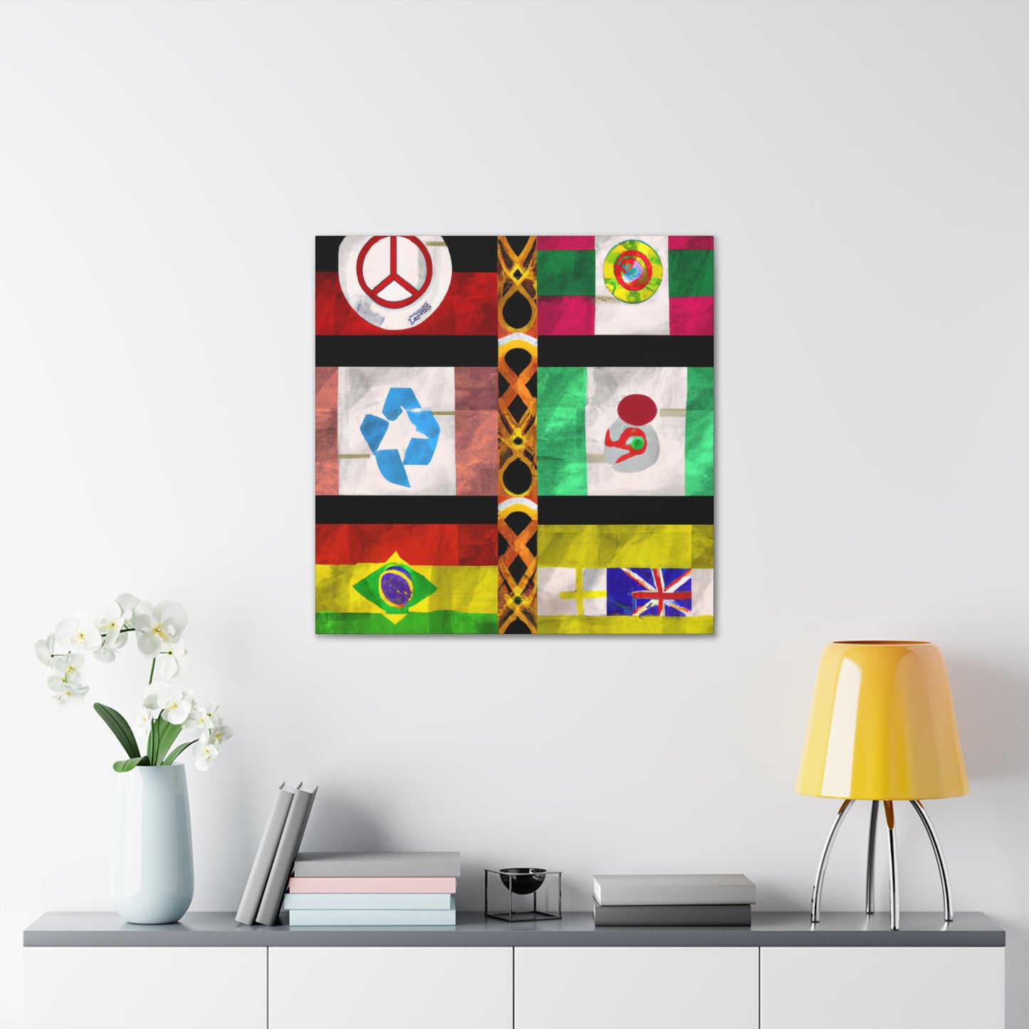 Fanny Nicholson-Quirmbach - Flags Of The World Canvas Wall Art