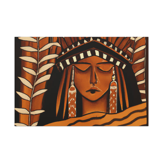 Little Deer of the Painted Valley - Native American Indian Canvas Wall Art