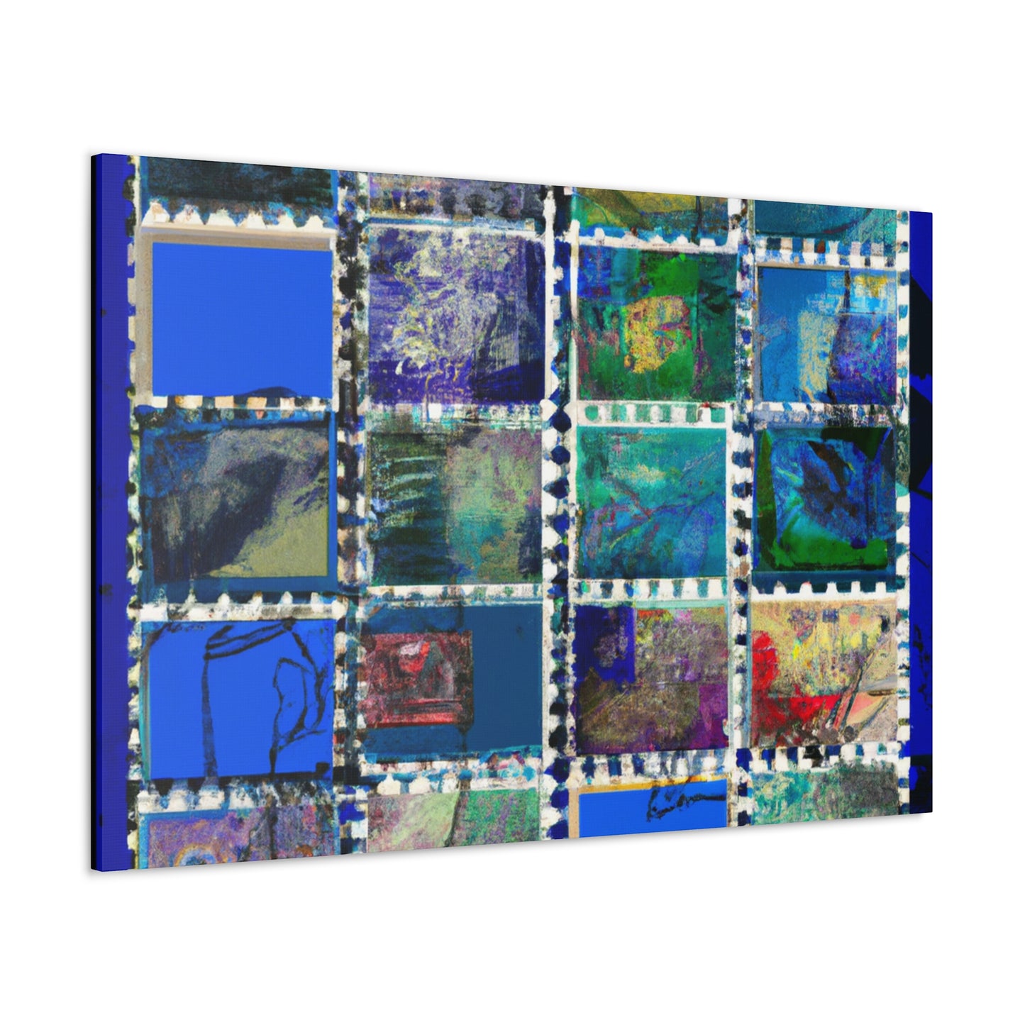 Cultural Celebrations: Global Wonders - Postage Stamp Collector Canvas Wall Art