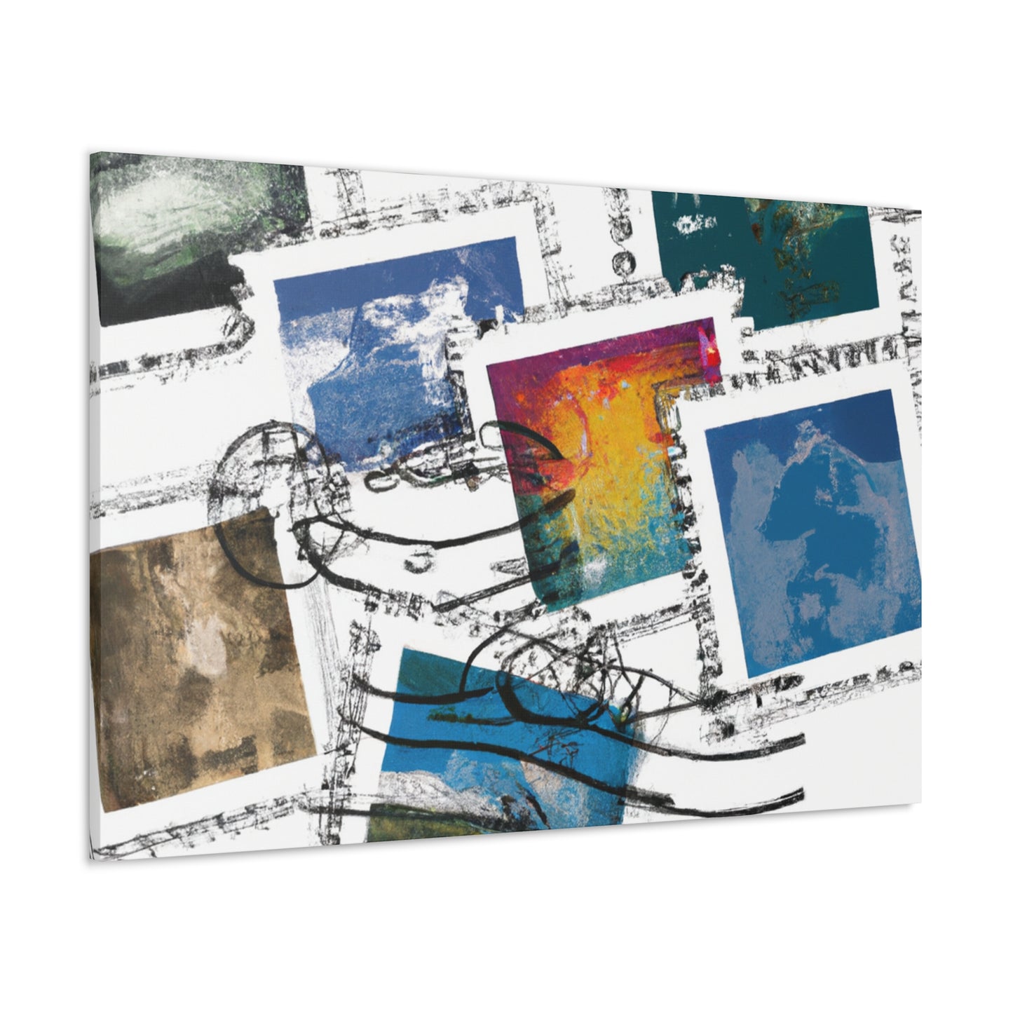 Global Heritage Forever Stamps - Postage Stamp Collector Canvas Wall Art