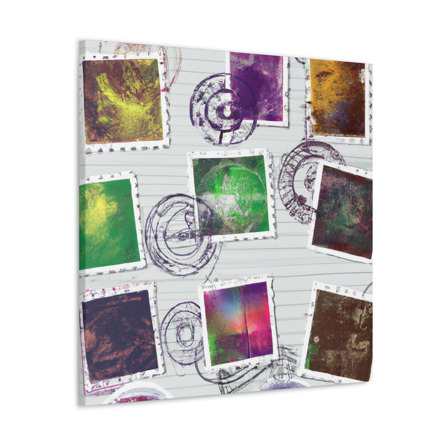 Global Celebrations Stamp Series - Postage Stamp Collector Canvas Wall Art