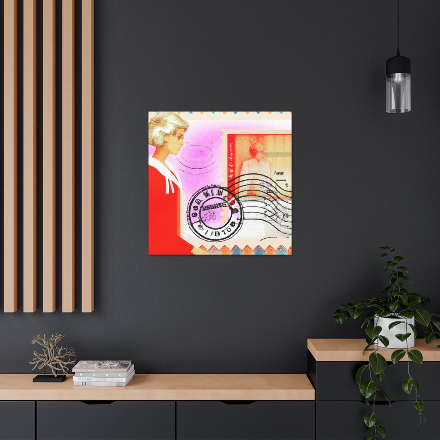 "The Wonders of the World" - Postage Stamp Collector Canvas Wall Art