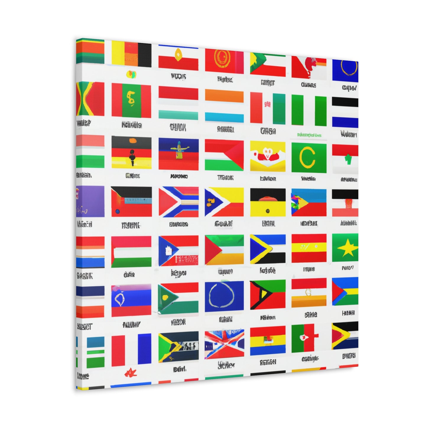 Adam Clarkson, Flag Designer of the 1800's - Flags Of The World Canvas Wall Art