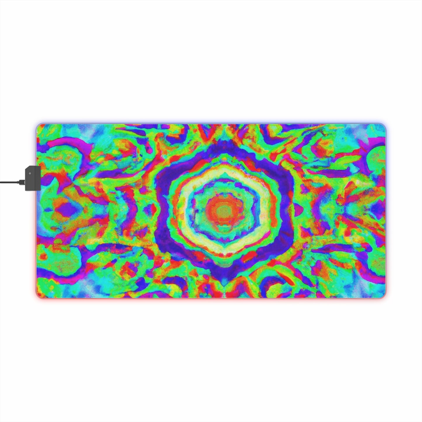 Sparky the Rocket Man - Psychedelic Trippy LED Light Up Gaming Mouse Pad