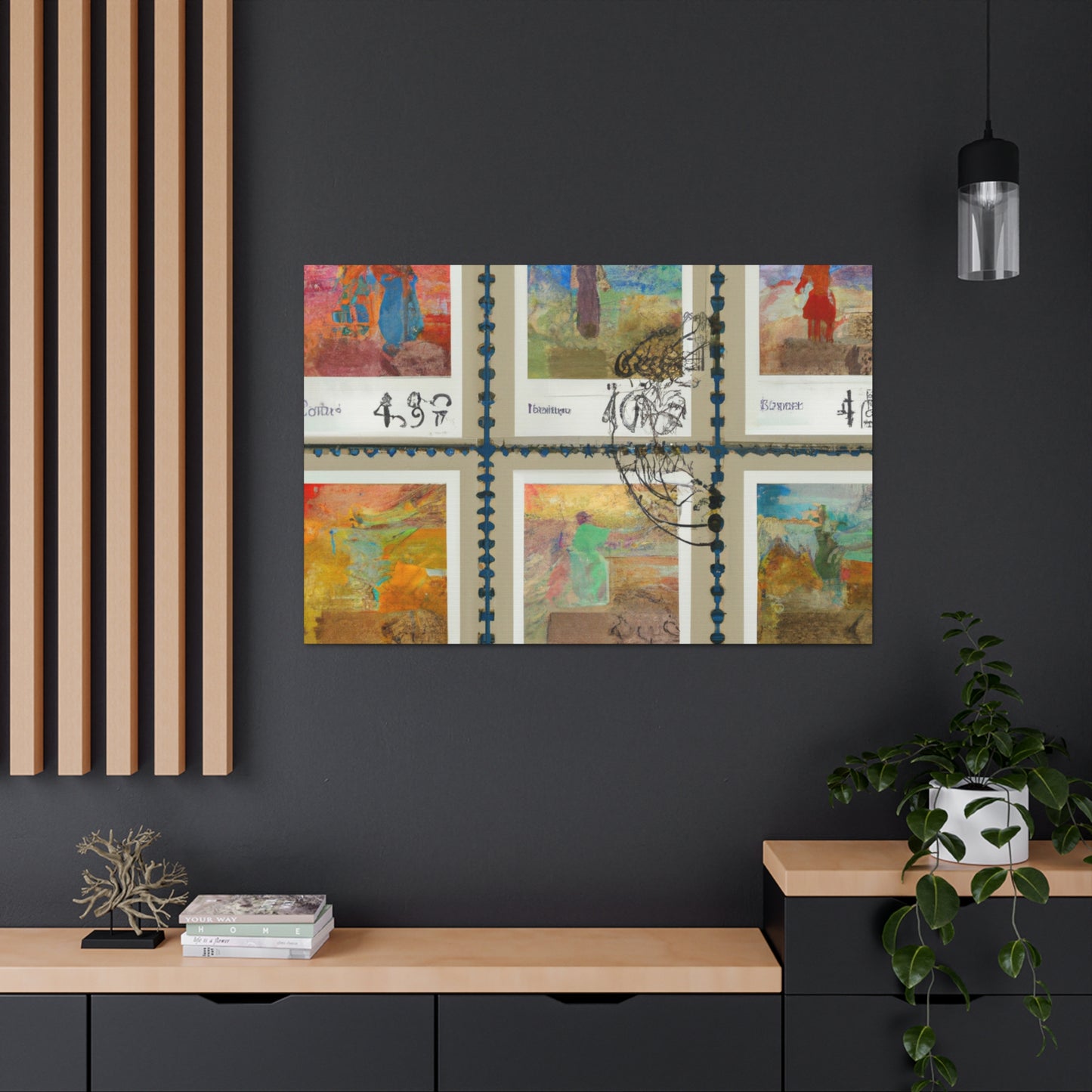 Global Stamp Collection - Postage Stamp Collector Canvas Wall Art