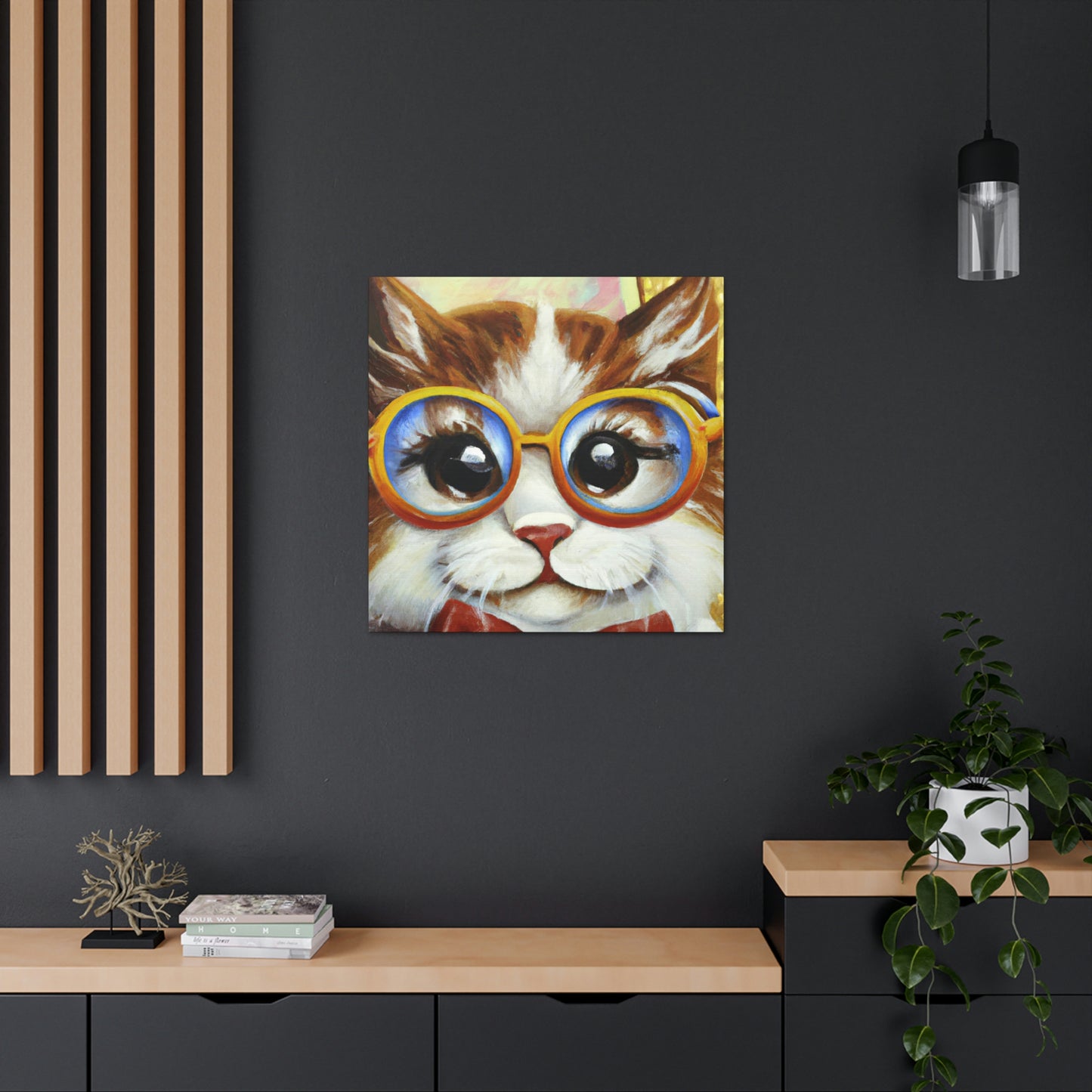 Sylvester Fluffles - Cat Lovers Canvas Wall Art