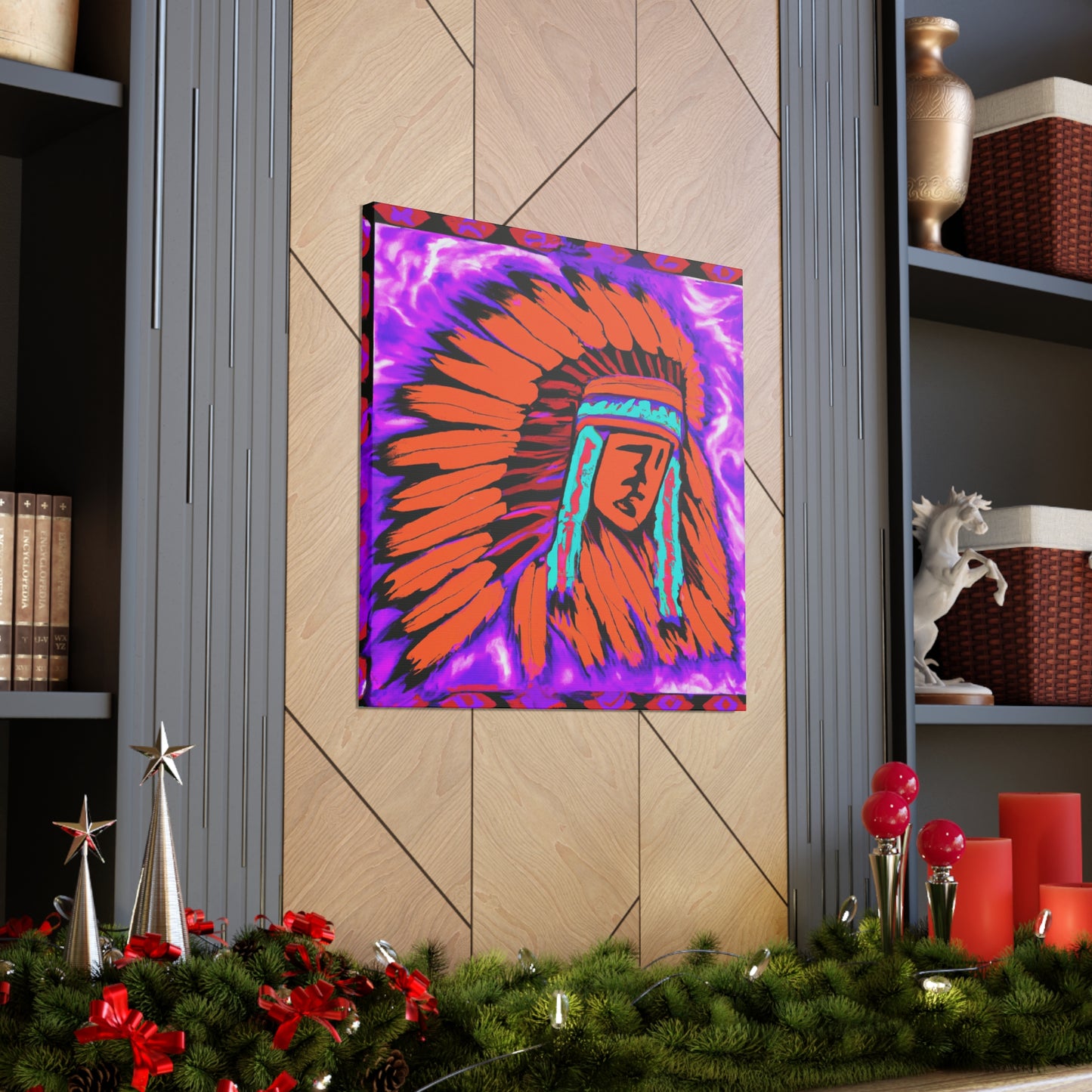 Tecumseh Brightstar - Native American Indian Canvas Wall Art