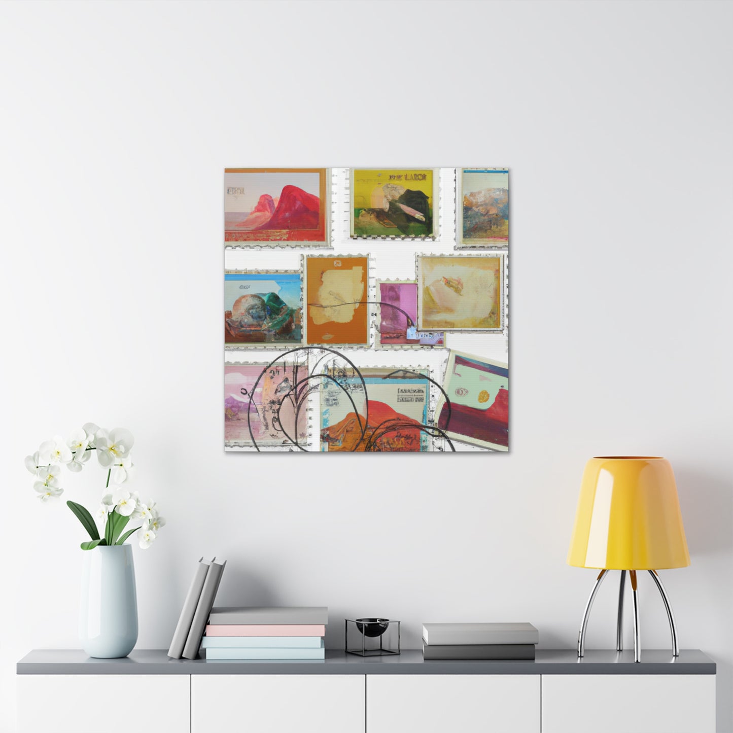 Global Forever Stamps - Postage Stamp Collector Canvas Wall Art