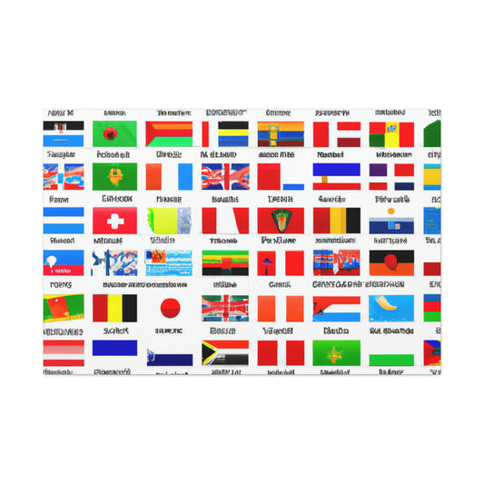 Mary Boulton - Flags Of The World Canvas Wall Art