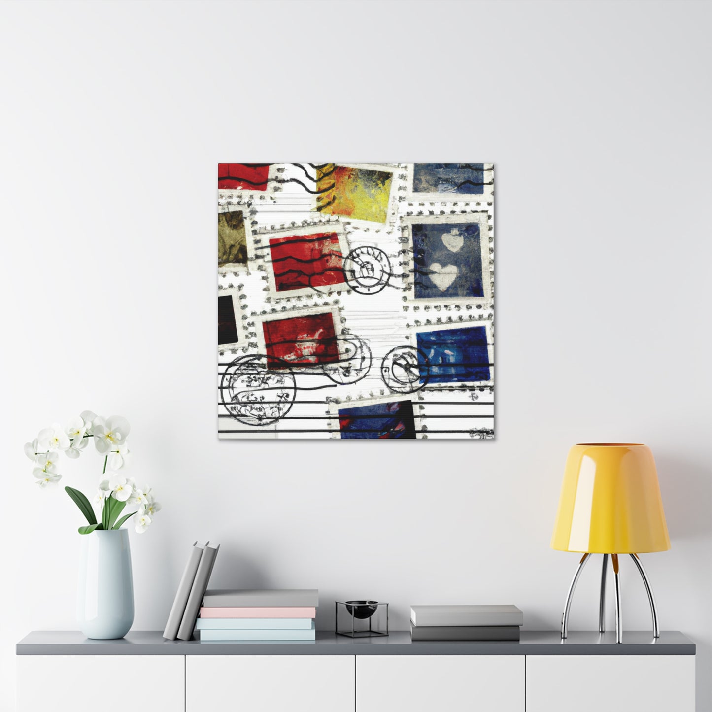 Cultural Treasures On A Stamp - Postage Stamp Collector Canvas Wall Art