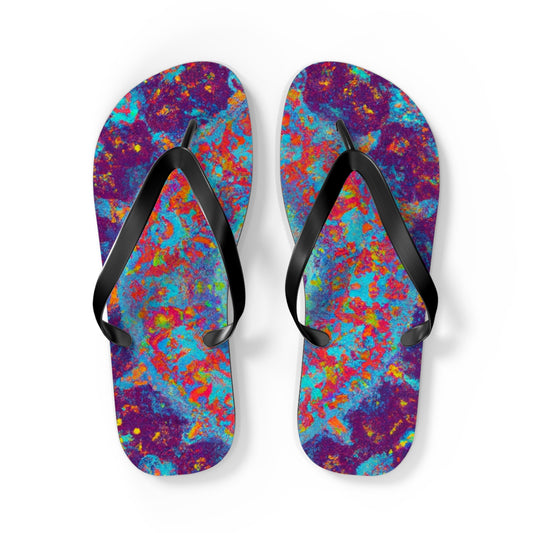 Abigail Cuthbert, Bootmaker - Psychedelic Trippy Flip Flop Beach Sandals