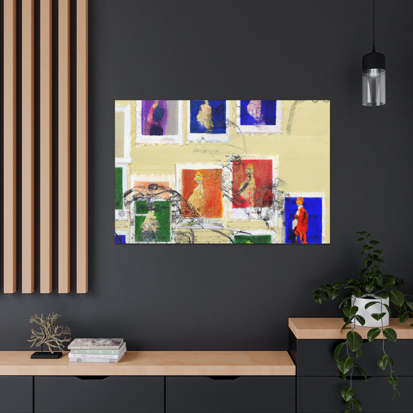 International Journey Stamps - Postage Stamp Collector Canvas Wall Art