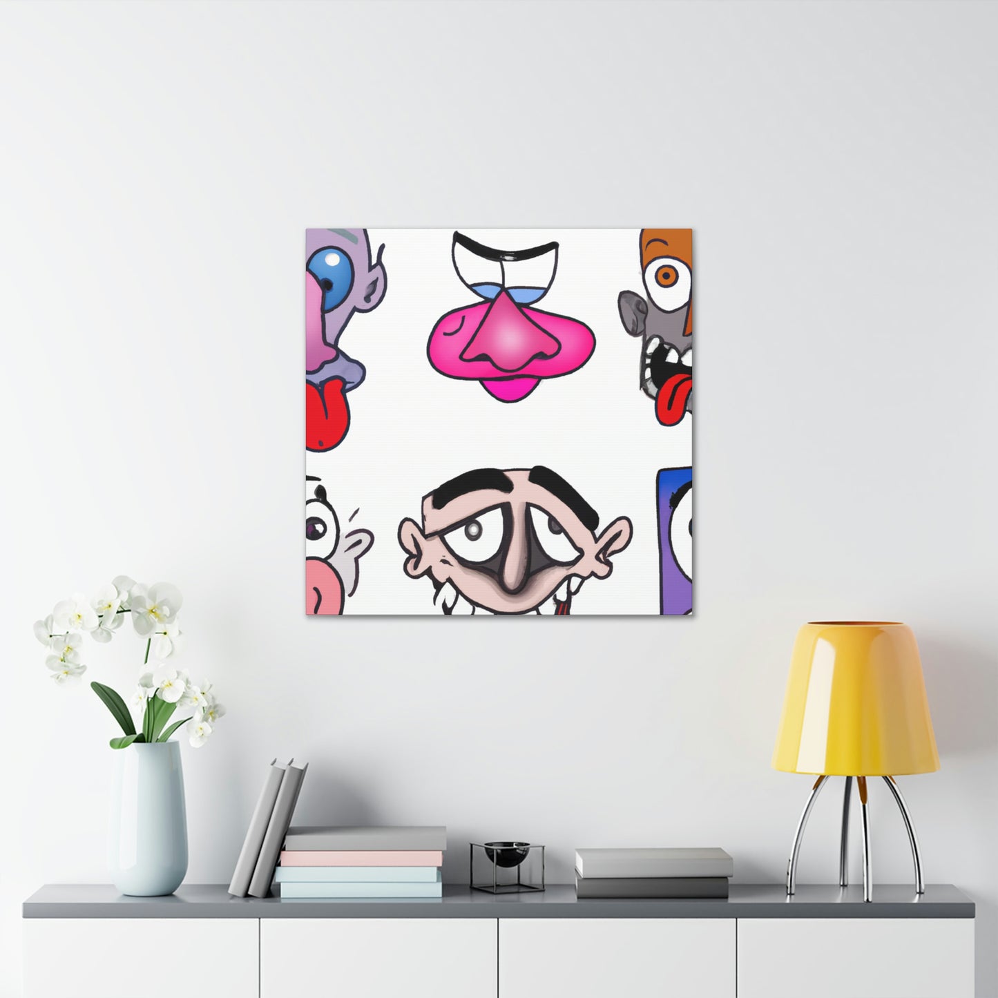 Claude du Val - Cartoon Collector Canvas Wall Art