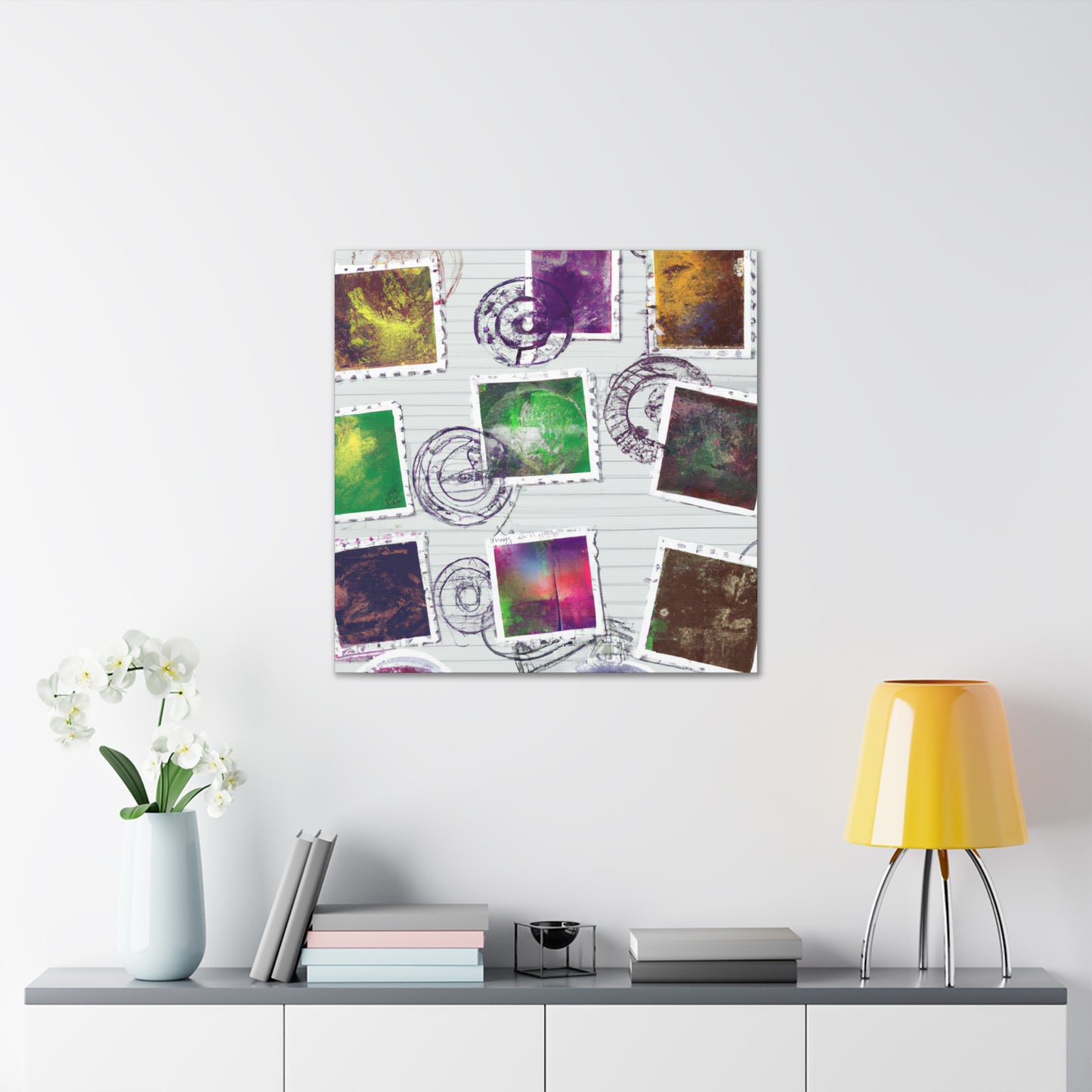 Global Celebrations Stamp Series - Postage Stamp Collector Canvas Wall Art