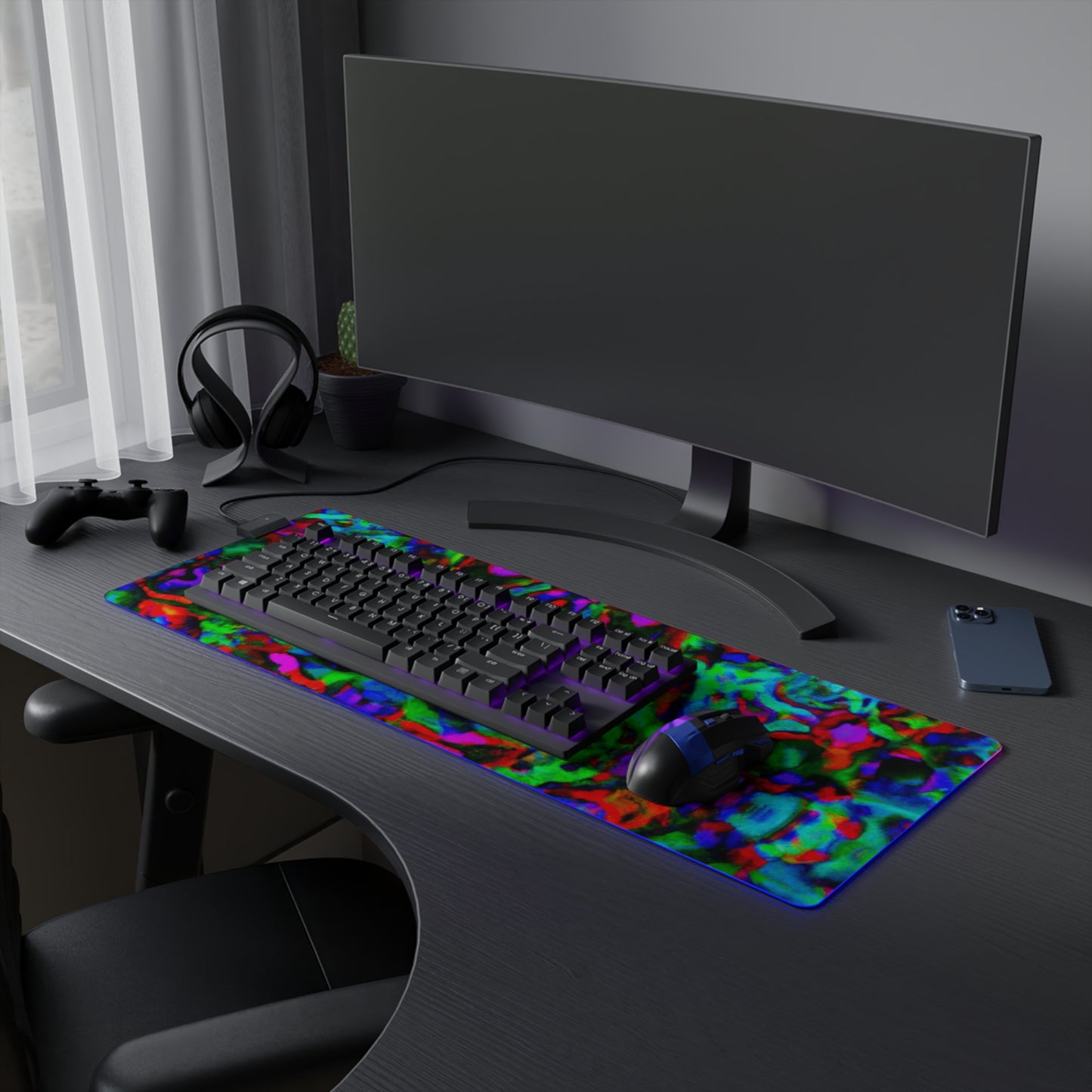 Robbie the Robot. - Psychedelic Trippy LED Light Up Gaming Mouse Pad