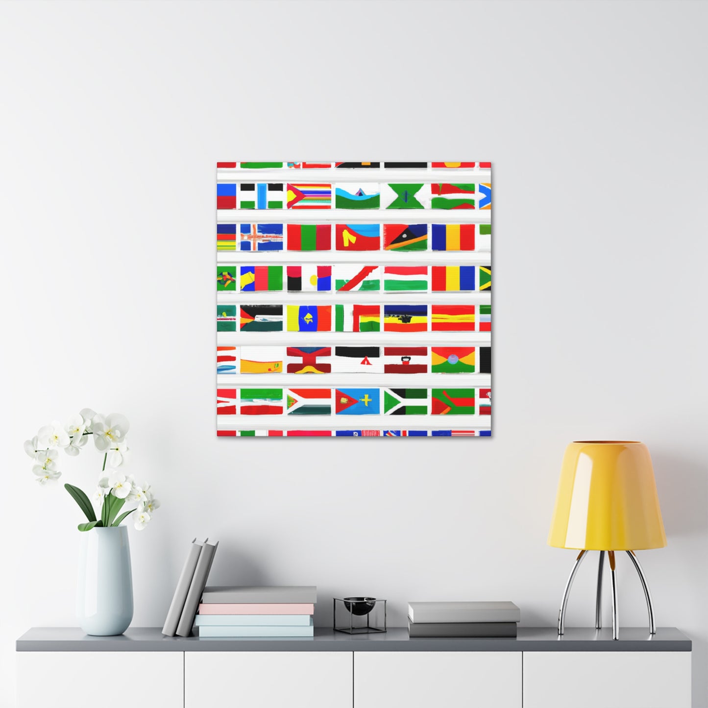 Adelaide Blaine, Flag Designer of the 1800's - Flags Of The World Canvas Wall Art