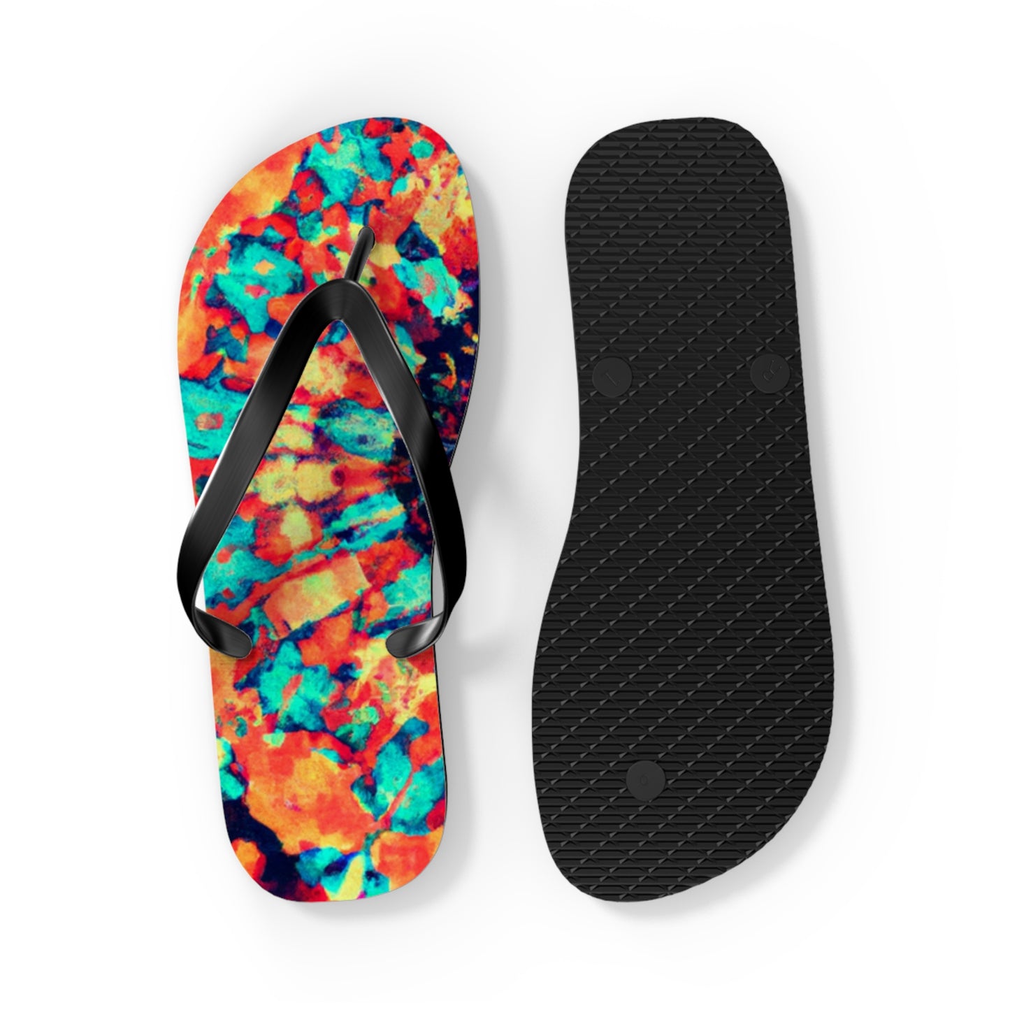 Ebeneezer Footman. - Psychedelic Trippy Flip Flop Beach Sandals