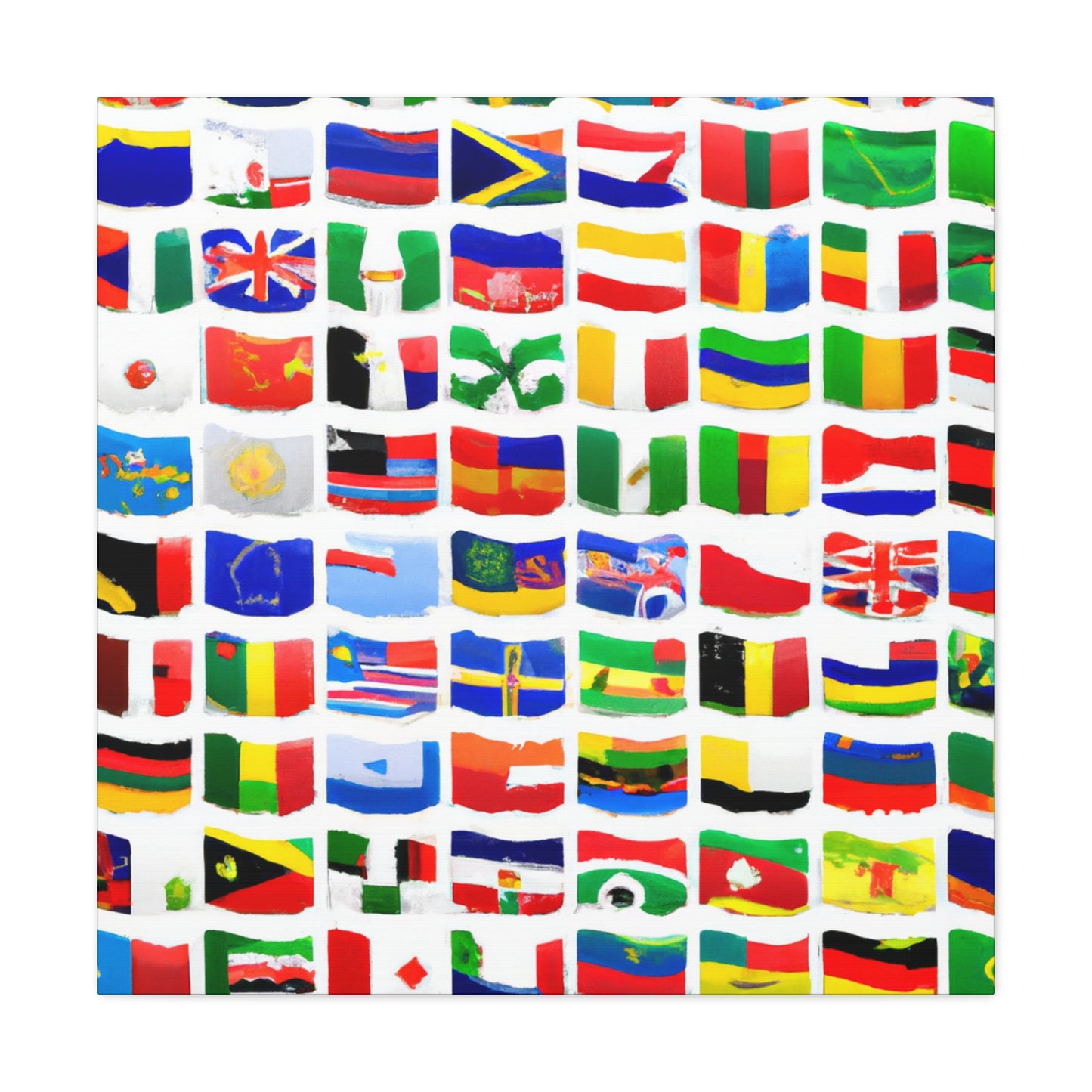 Ludwig Wiedemann - Flags Of The World Canvas Wall Art