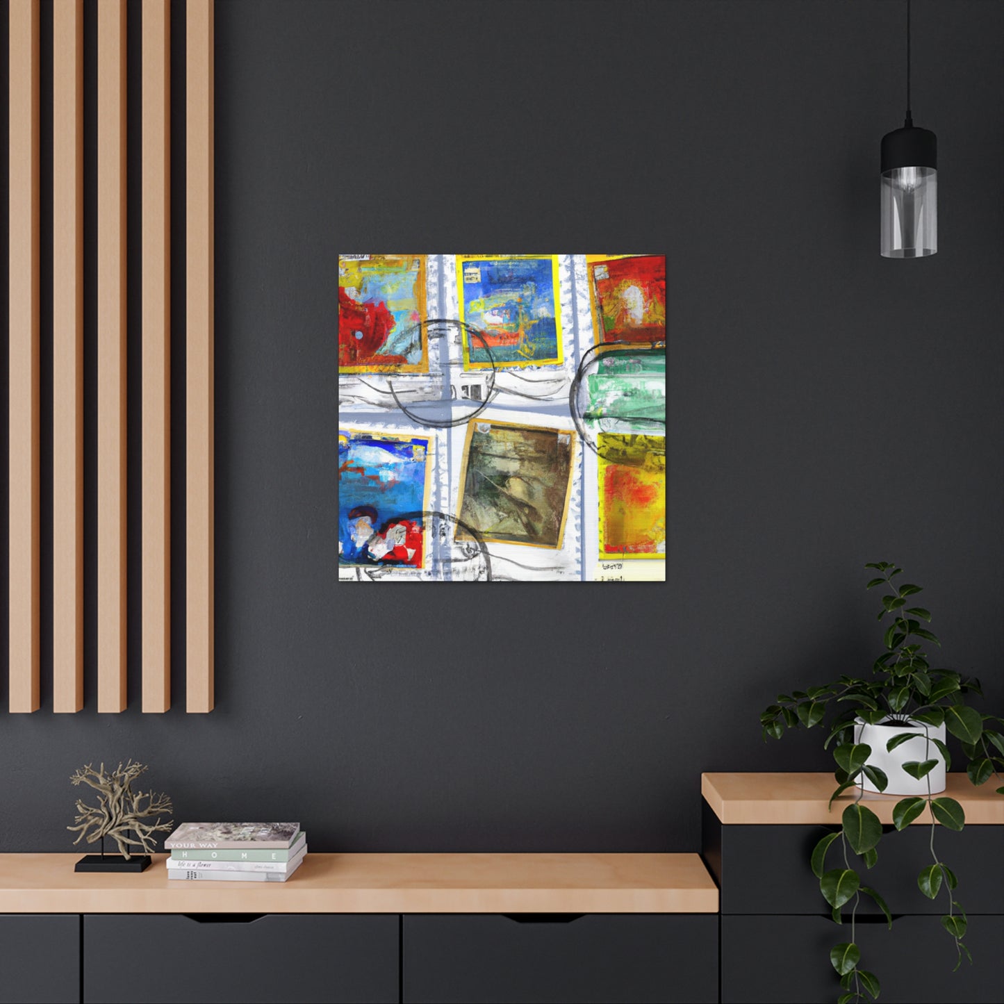 Worldwide Wonders - Postage Stamp Collector Canvas Wall Art