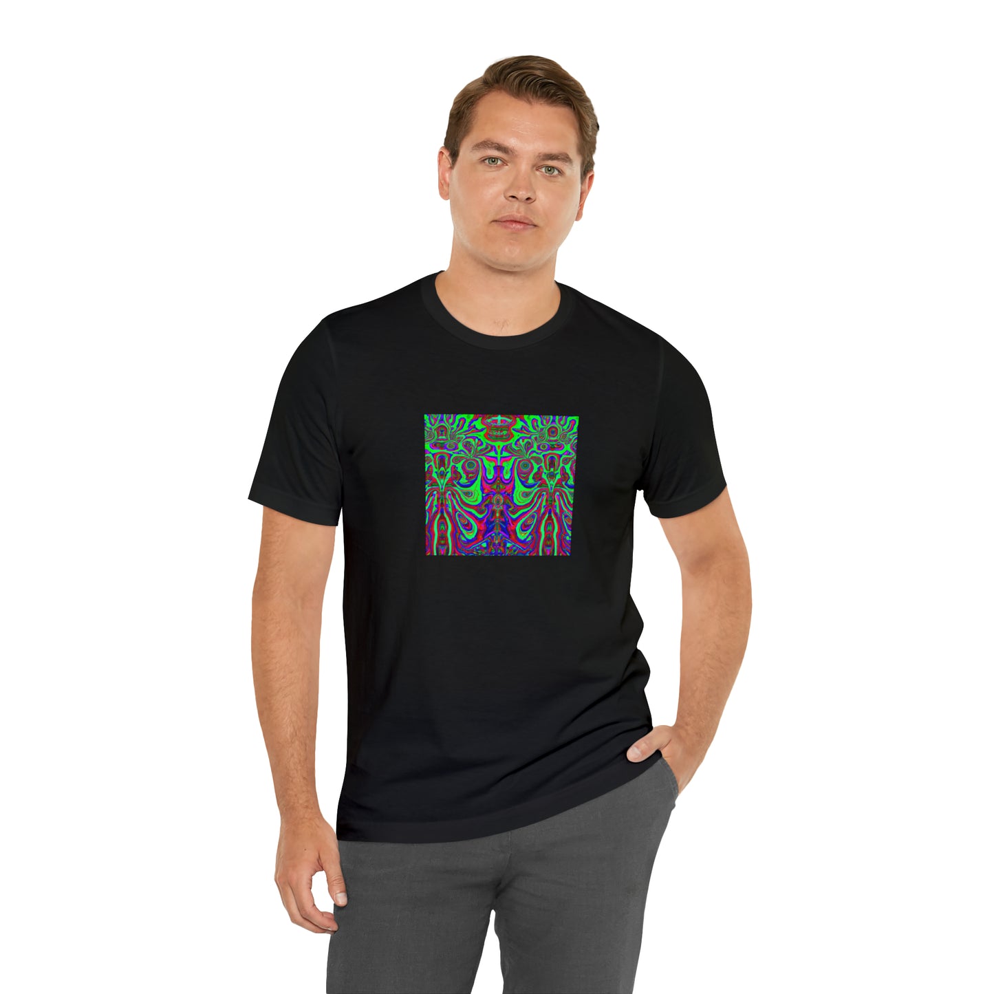 Franky Flashback - - Psychedelic Trippy Pattern Tee Shirt