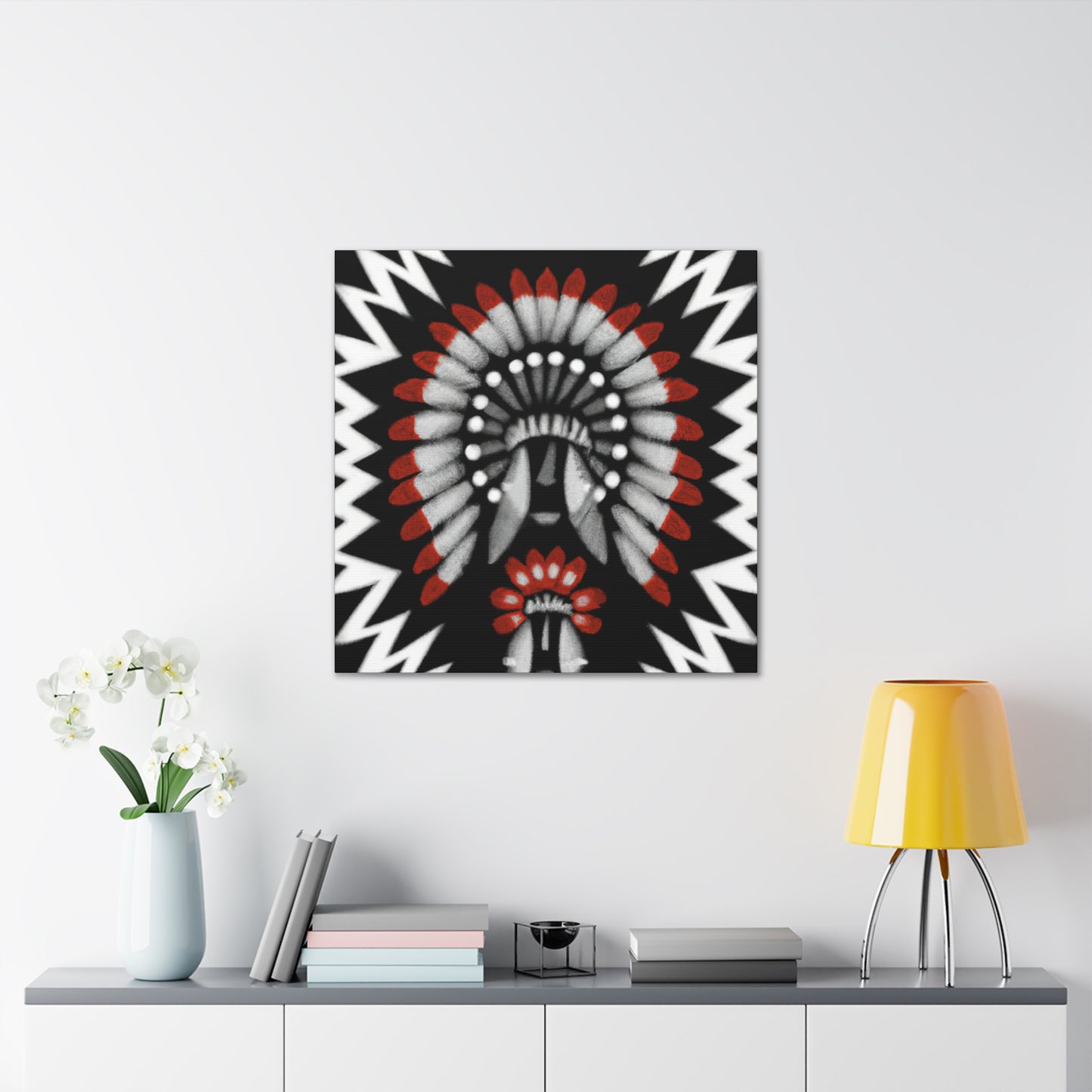 Running Elk - Native American Indian Canvas Wall Art