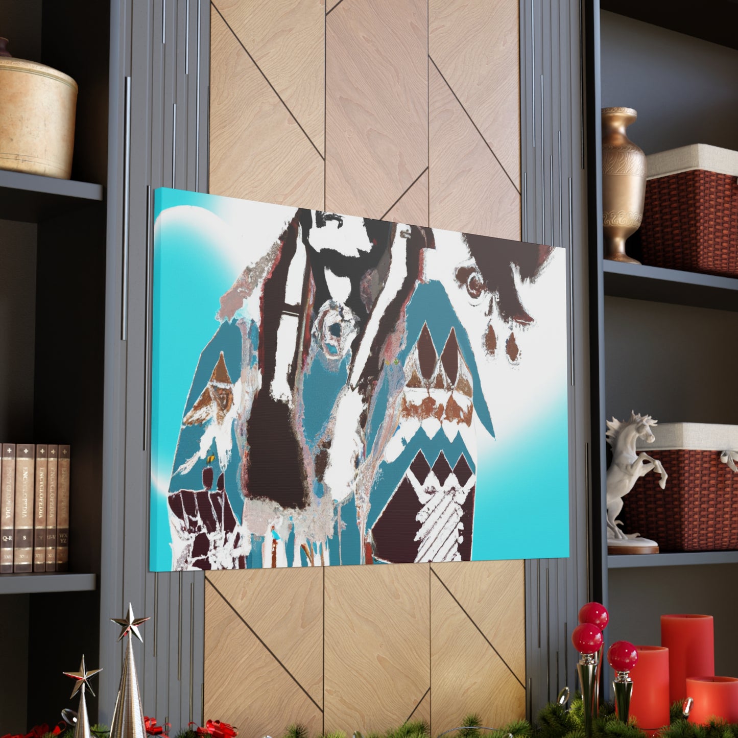 Running Bear - Native American Indian Canvas Wall Art