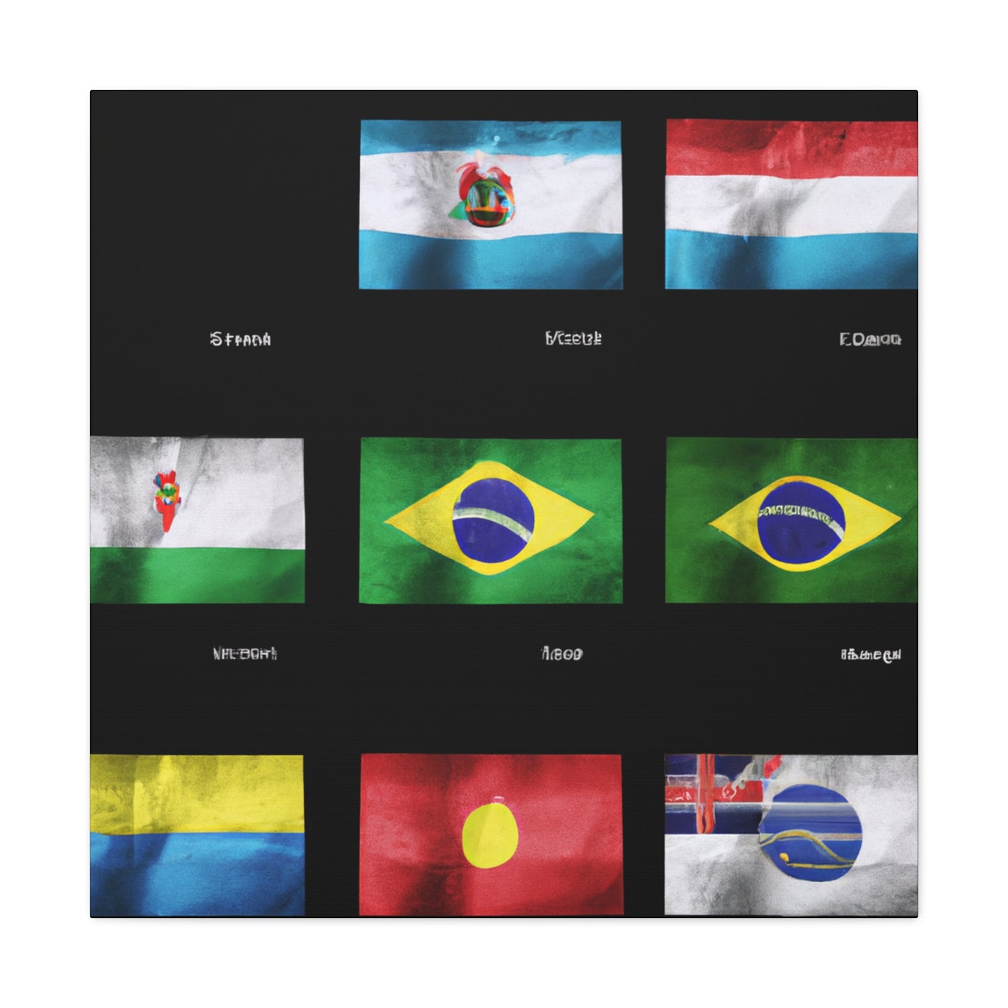 Elizabeth Whittemore - Flags Of The World Canvas Wall Art