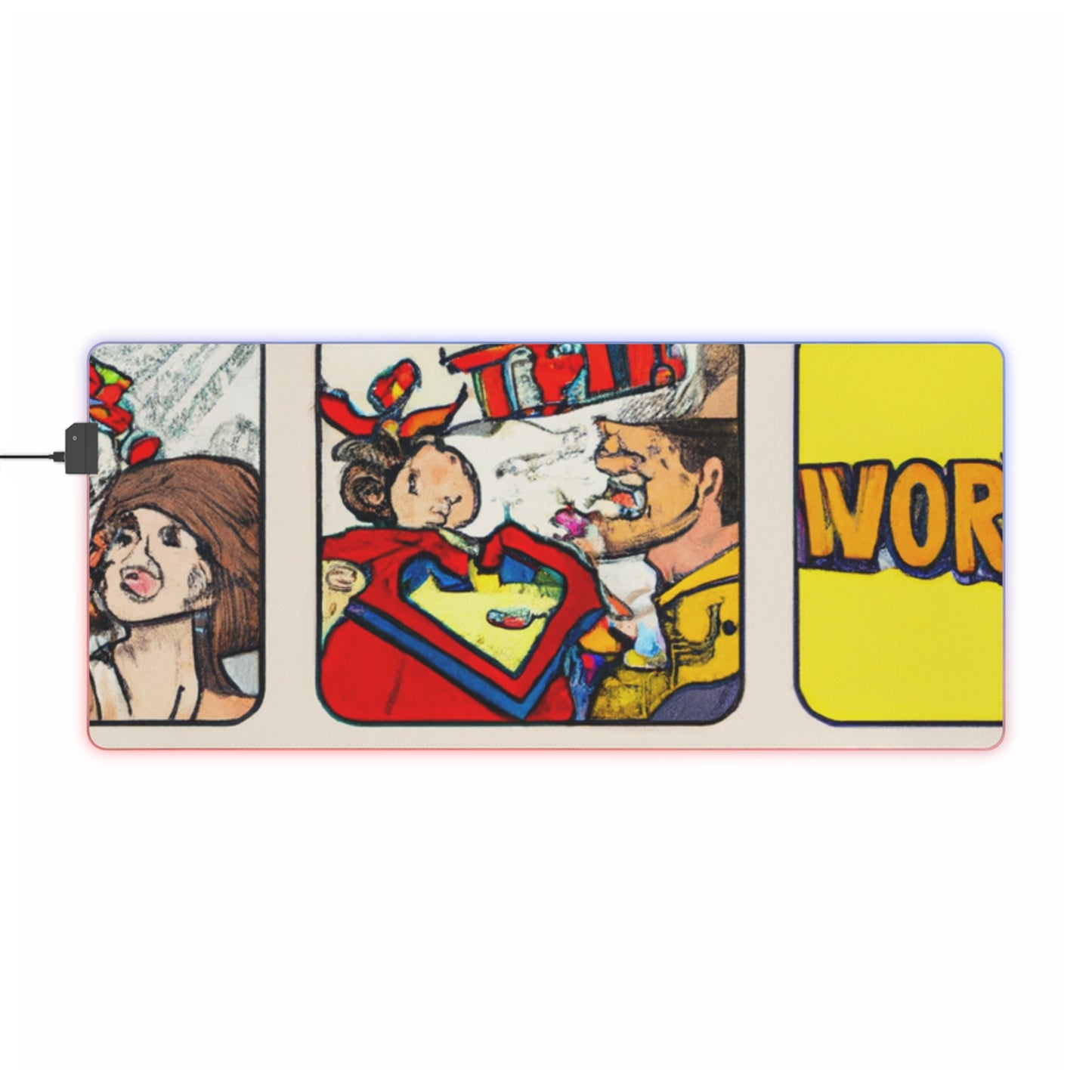 Mortimer "Morty" McSpiffy - Comic Book Collector LED Light Up Gaming Mouse Pad