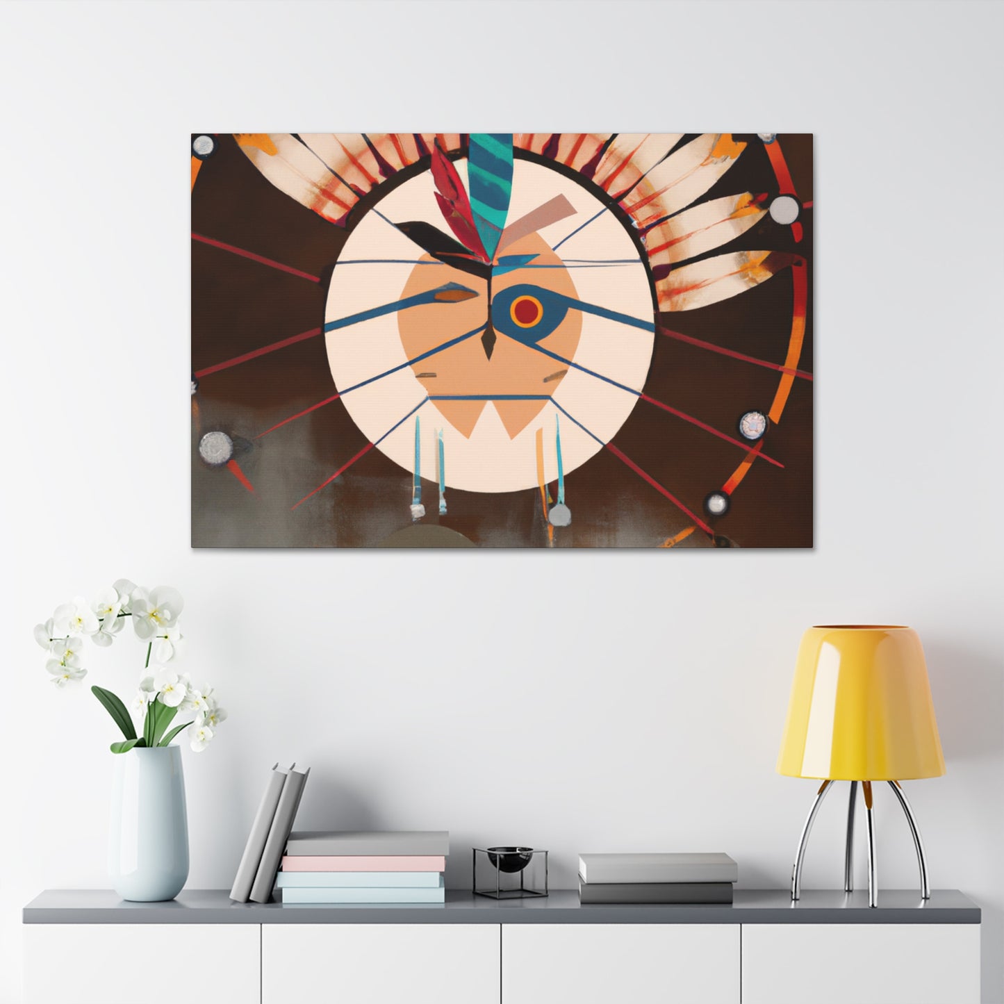 Running Elk - Native American Indian Canvas Wall Art