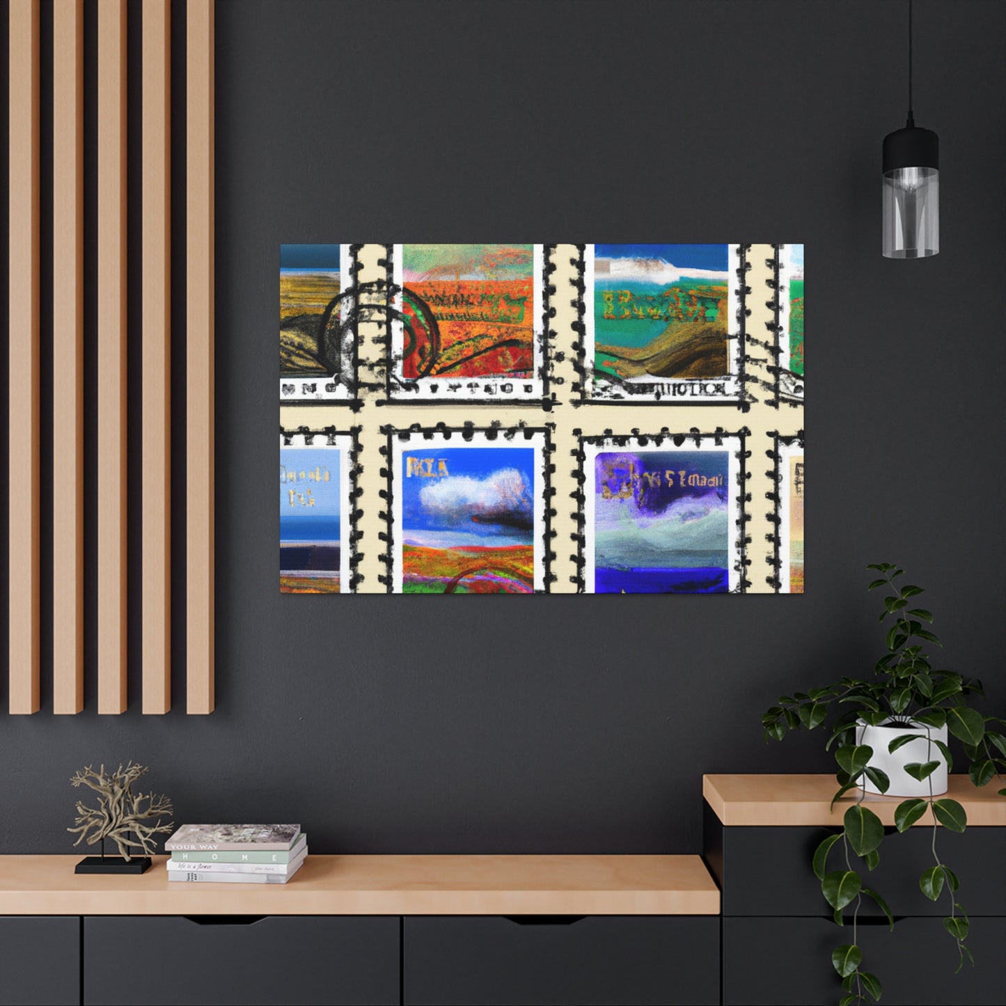 Globetrotter Postage Collection - Postage Stamp Collector Canvas Wall Art