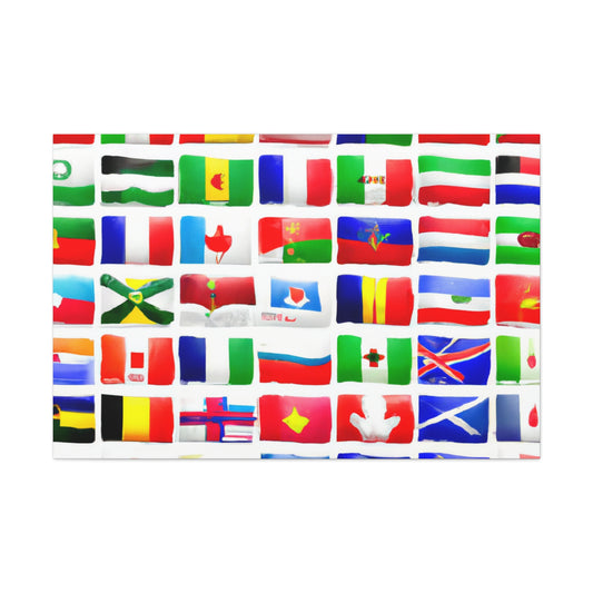 John William Reid - Flags Of The World Canvas Wall Art