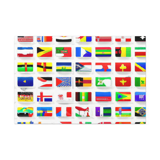 Adelaide Wansbrough - Flags Of The World Canvas Wall Art