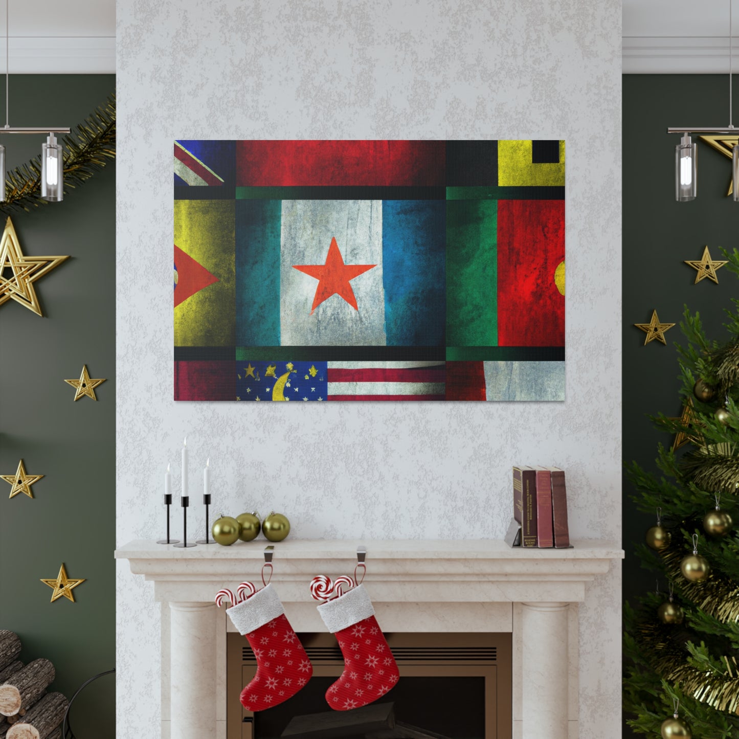 Paula Stanhope - Flags Of The World Canvas Wall Art