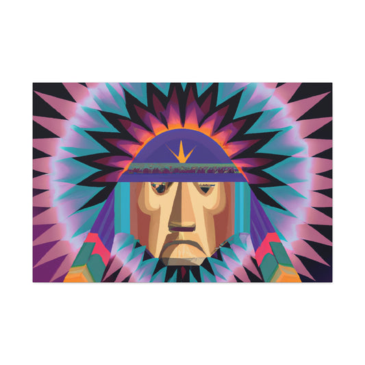 Tecumseh Strongbear - Native American Indian Canvas Wall Art