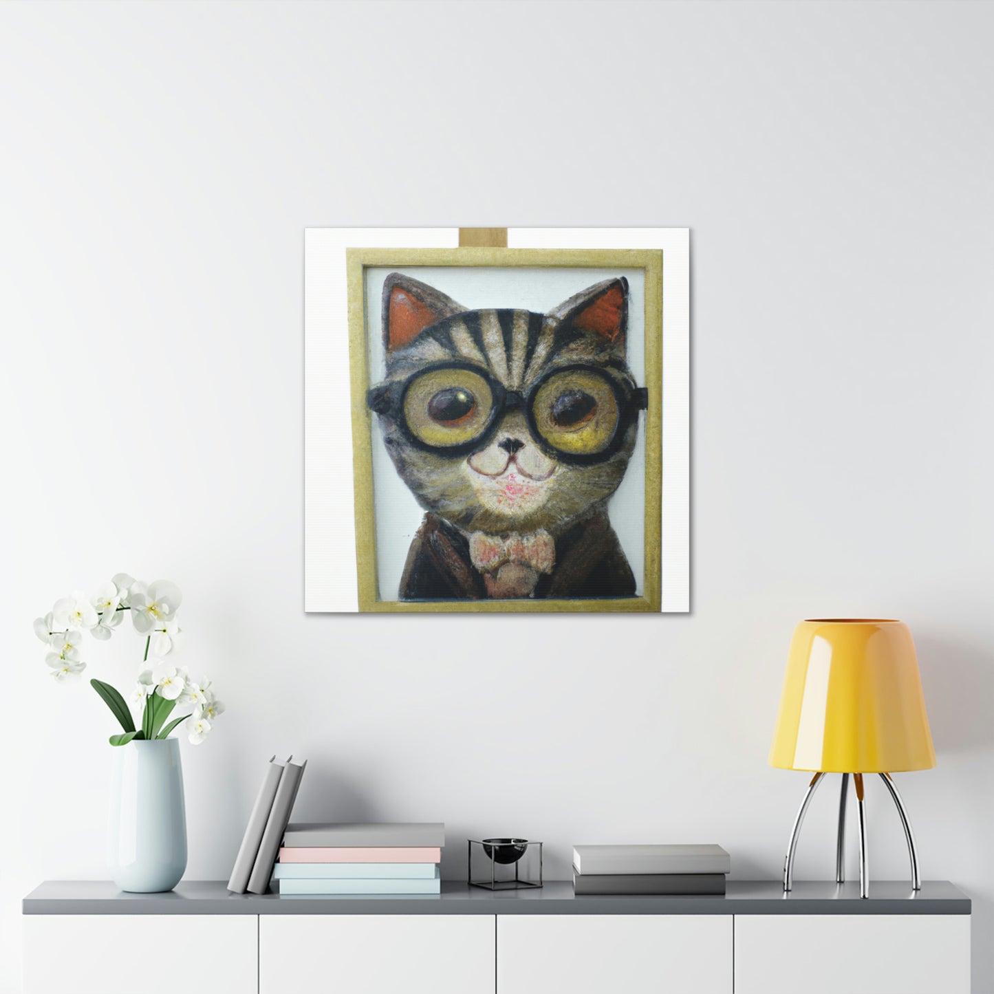Benjamin "Benny" Tabbycat - Cat Lovers Canvas Wall Art