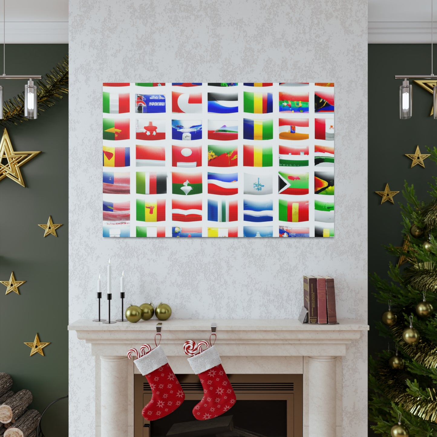 Henry Bacon-Stevens (1801-1872) - Flags Of The World Canvas Wall Art