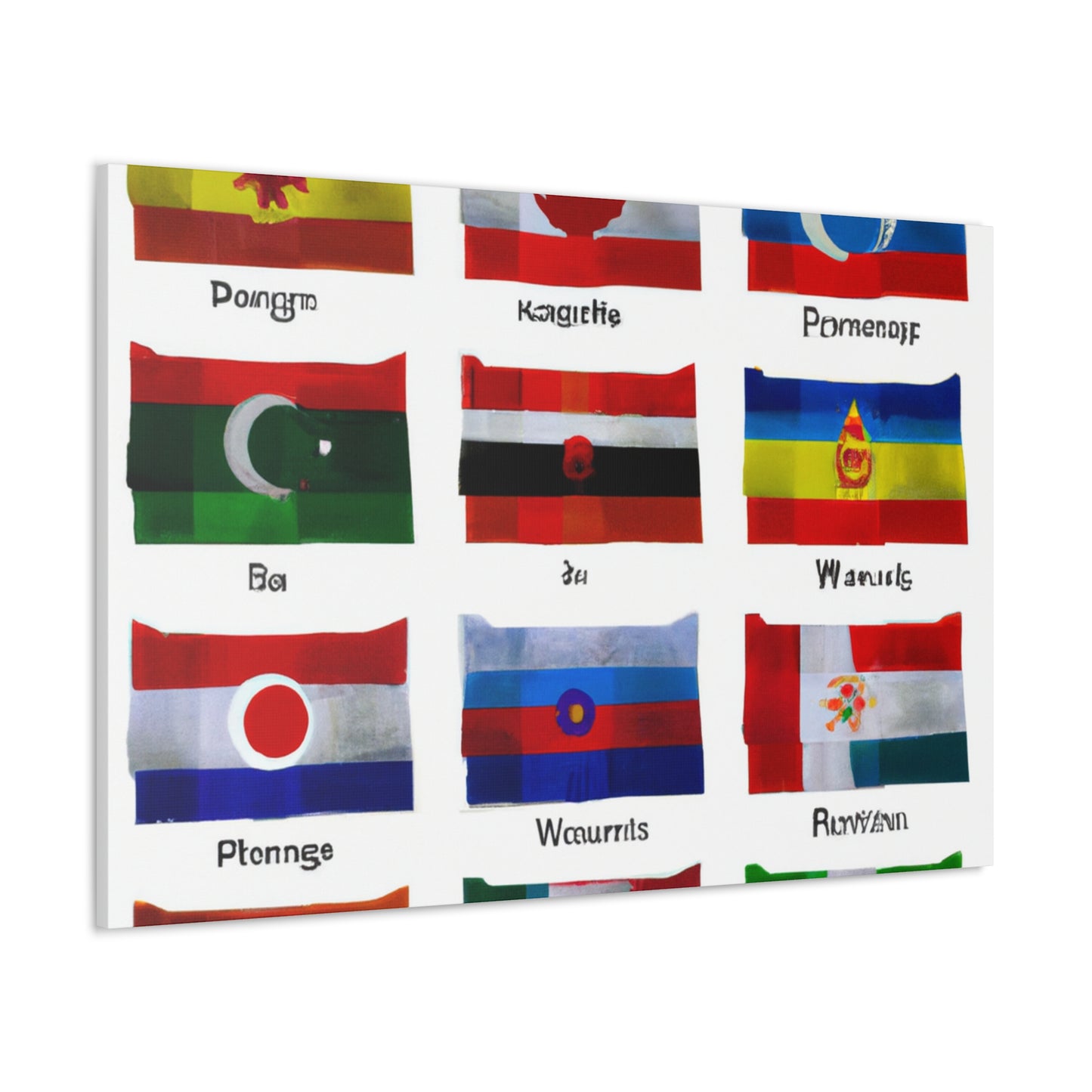 Elizabeth Smithson - Flags Of The World Canvas Wall Art