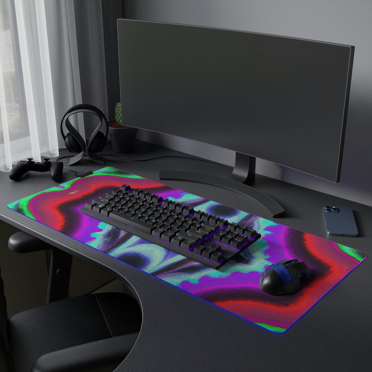 Sparky Saltypants - Psychedelic Trippy LED Light Up Gaming Mouse Pad