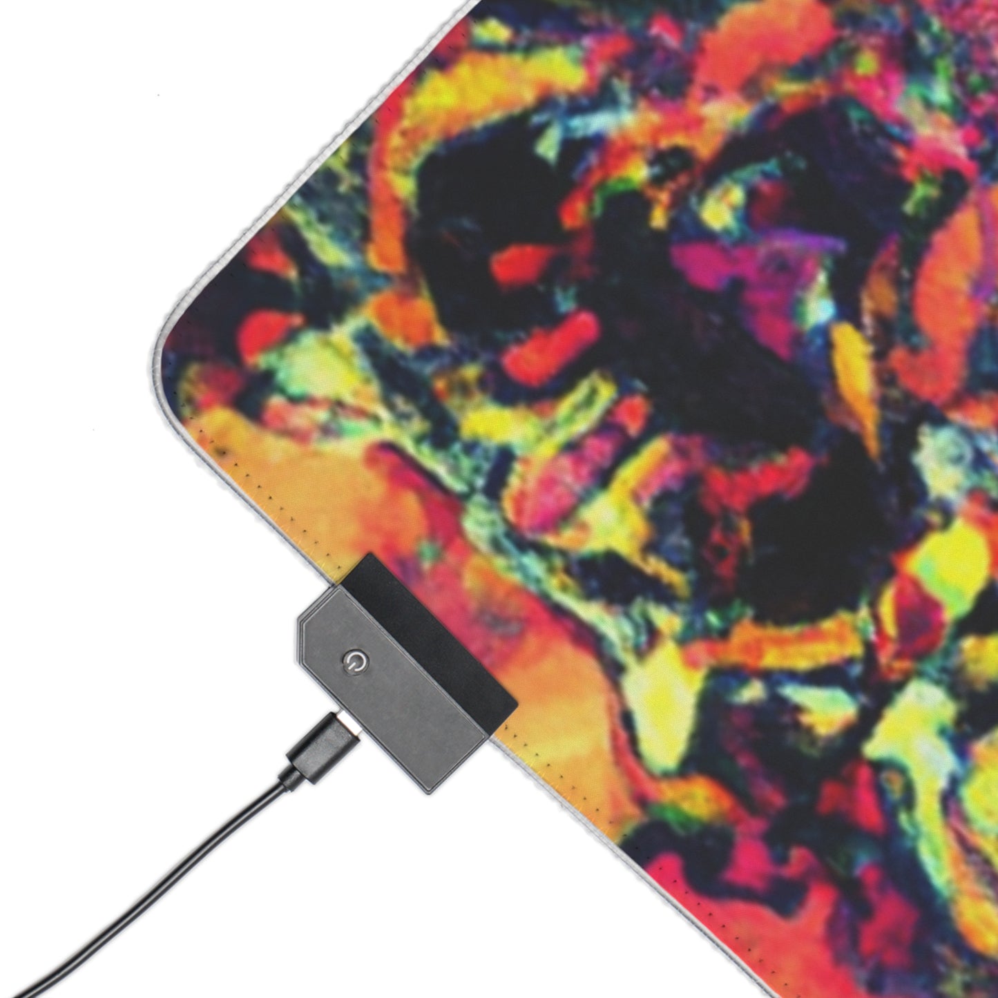 Radiant Rocket Rita - Psychedelic Trippy LED Light Up Gaming Mouse Pad